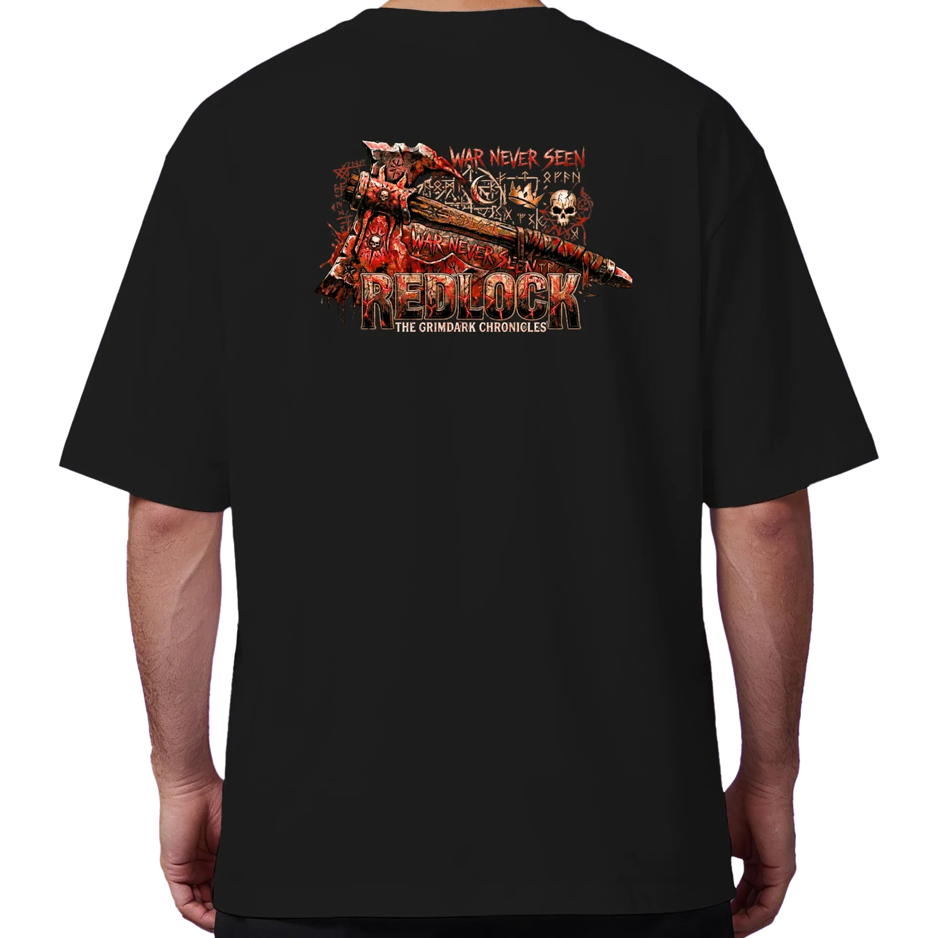 Camiseta Oversized OLHO REDLOCK🩸- War Never Seem - Imagem 6