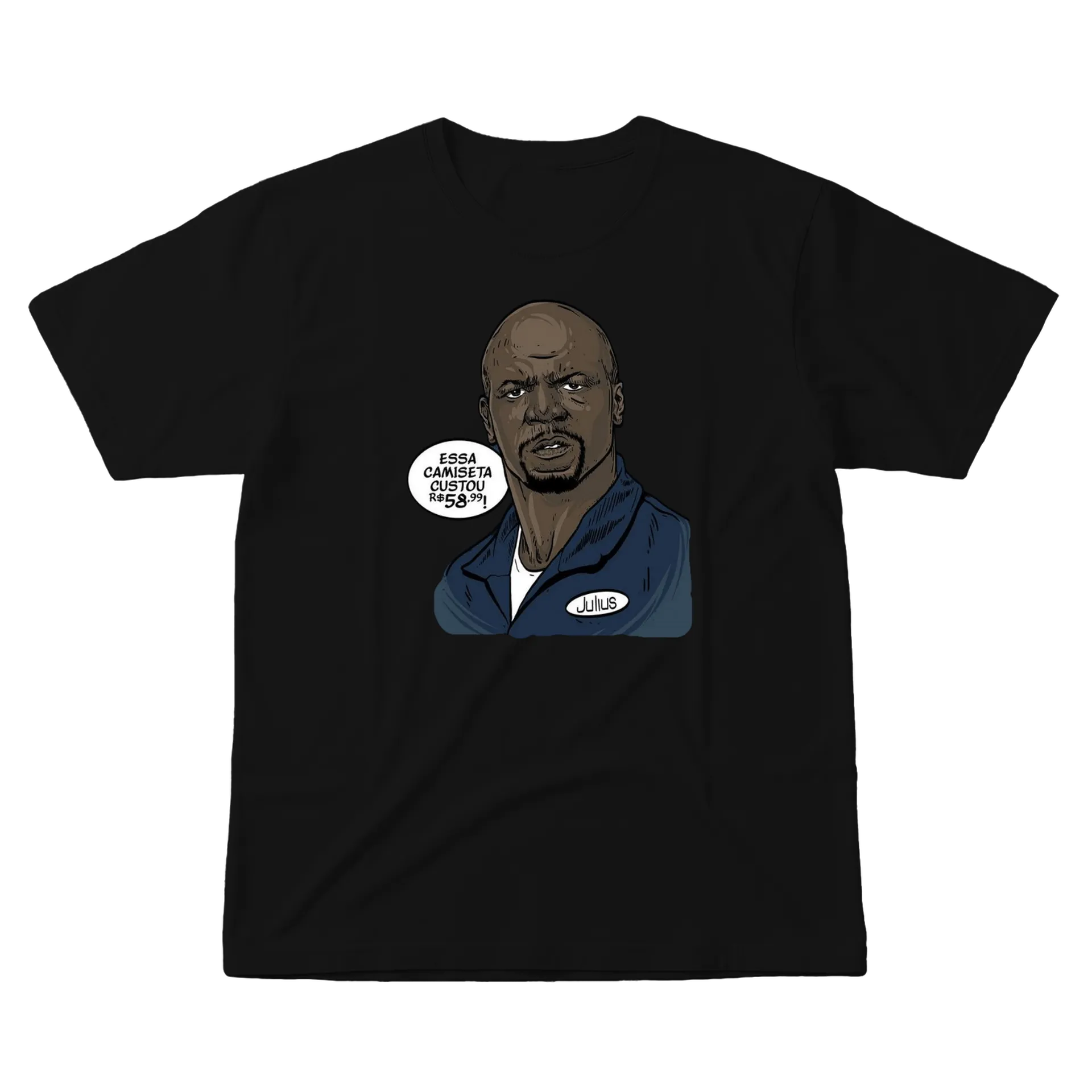 Camiseta com Estampa Julius Grito Caricatura 100% Algodão - Imagem 1