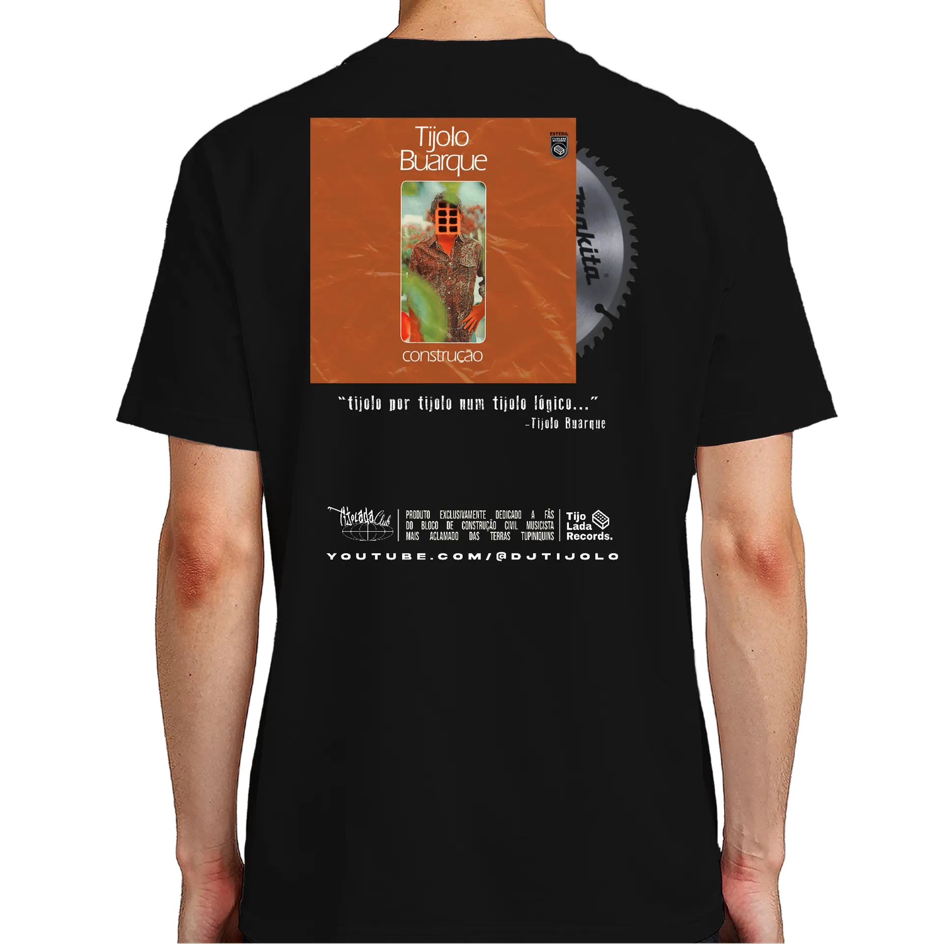 Camiseta Construção Tijolo Buarque - Costas - Imagem 1