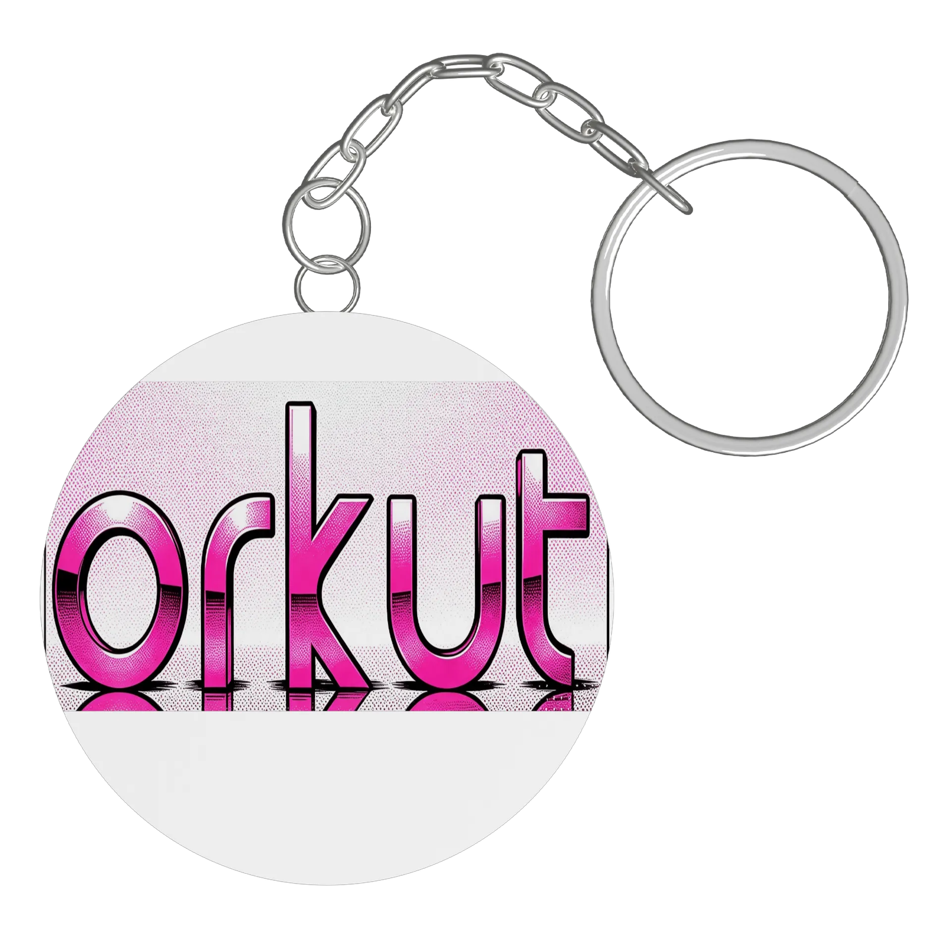 Chaveiro MDF Estampa Rockbit Pink - Imagem 3