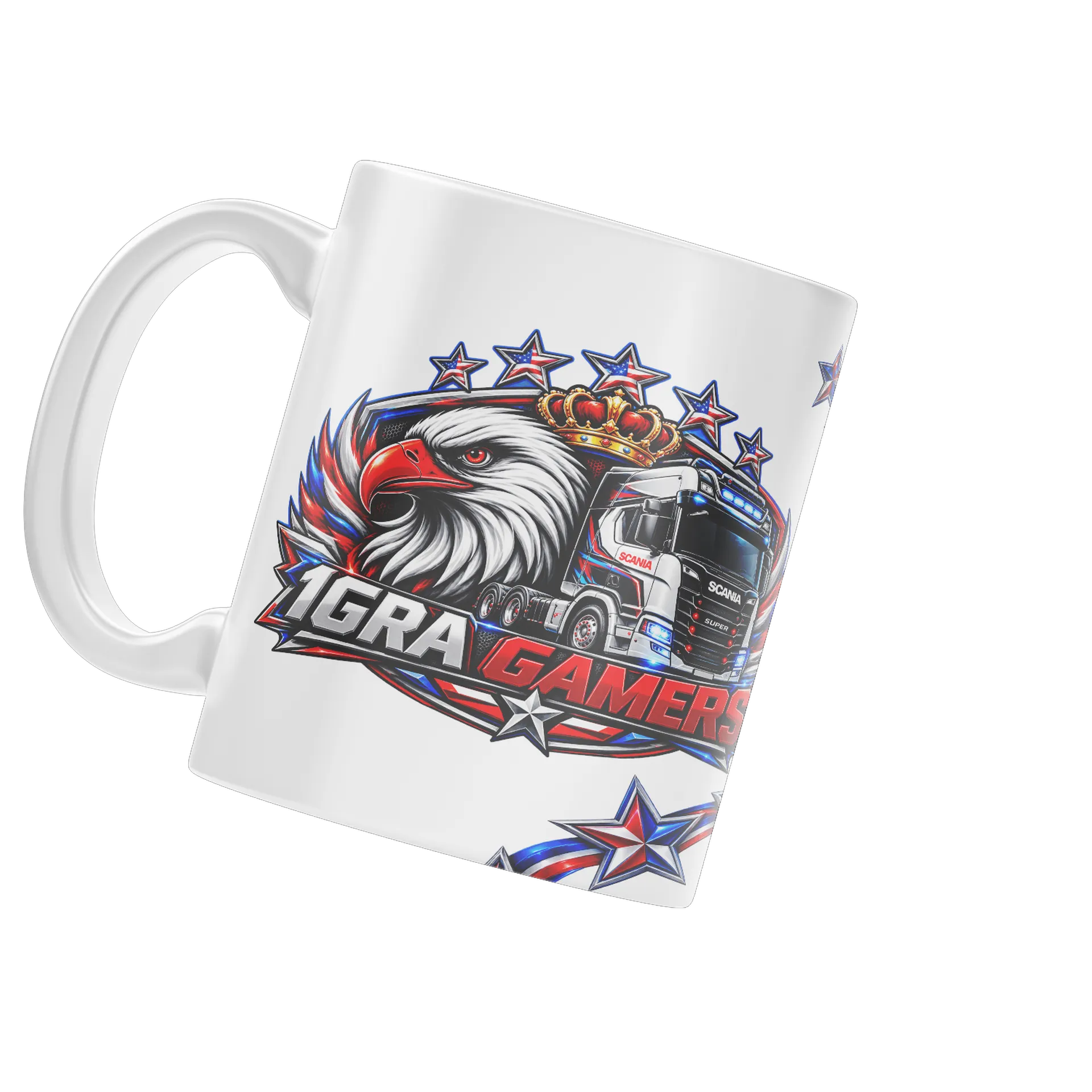 Caneca Porcelana Fantasia 325ml 1GRA Gamers White de 1GRA  — imagem 3 de 4
