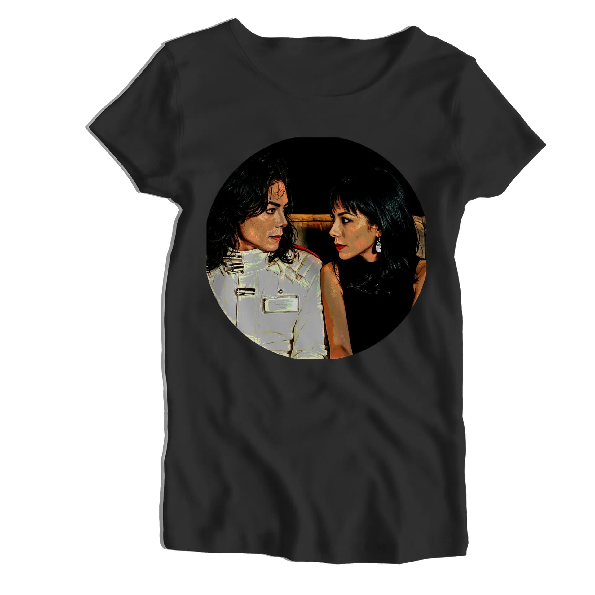 Camiseta Babylook Casal Estilo Retrô 100% Algodão - Imagem 1
