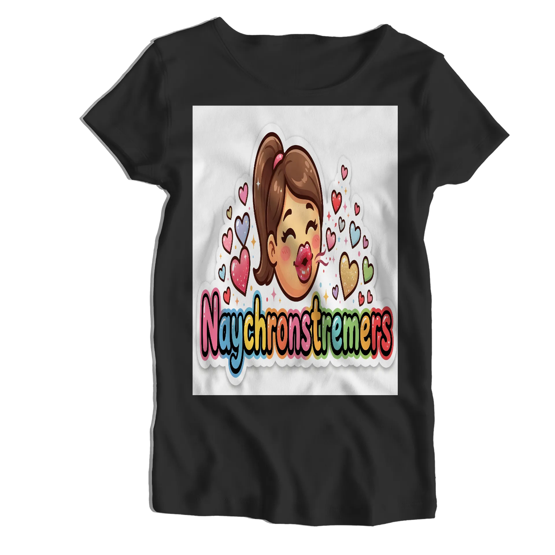 Camiseta Babylook Naychamstreamers Cartoon 100% Algodão - Imagem 1