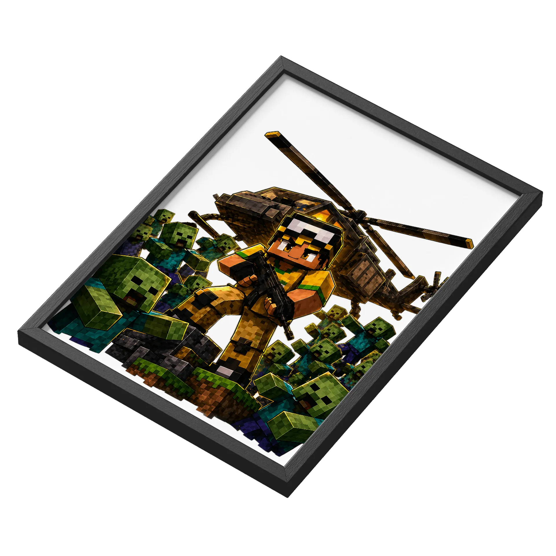 uadro Exclusivo Atleta-Minecraft | Série 100 Dias - Tamanho  - Imagem 3