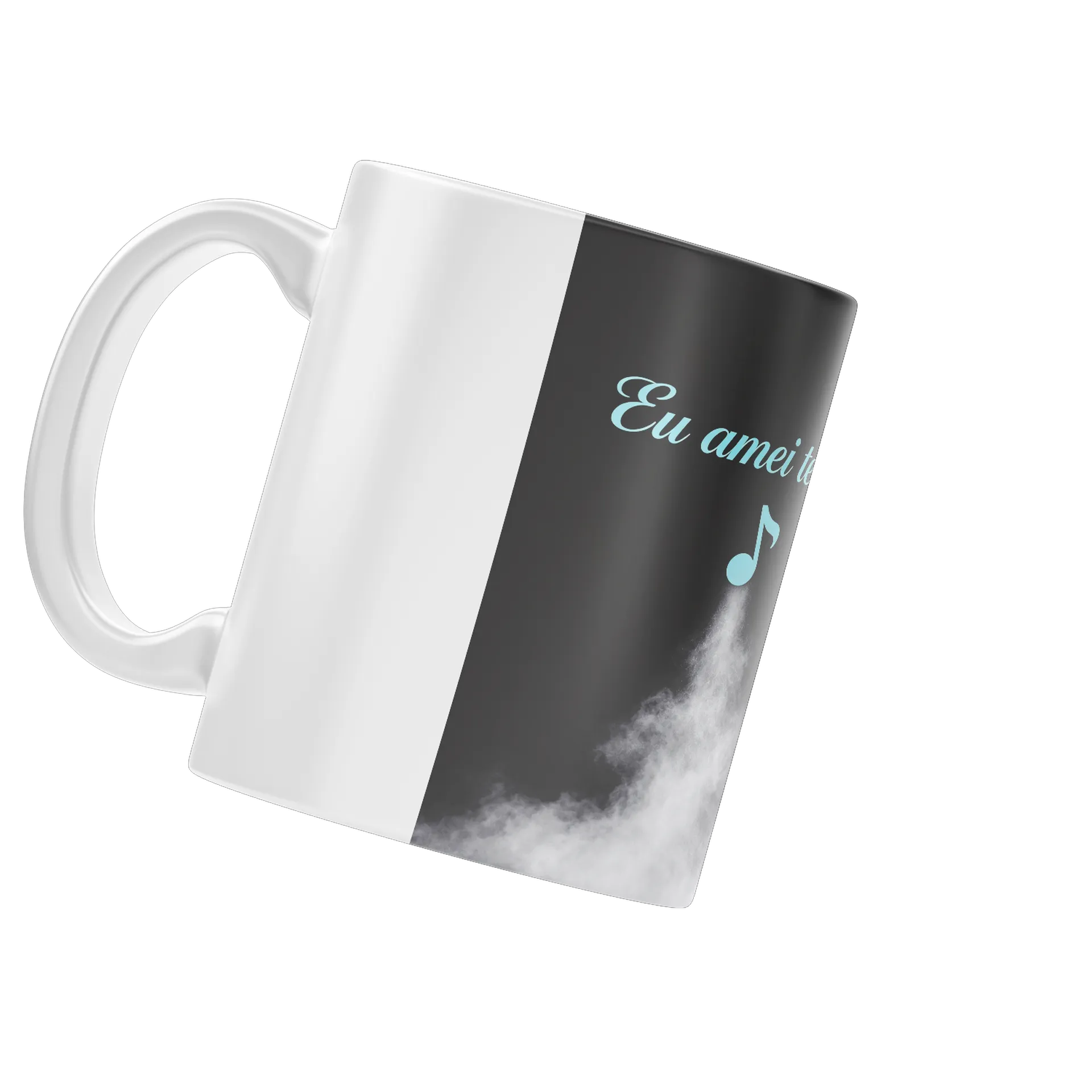 Caneca Porcelana Canto Musical Colar Azul 325ml - Imagem 4