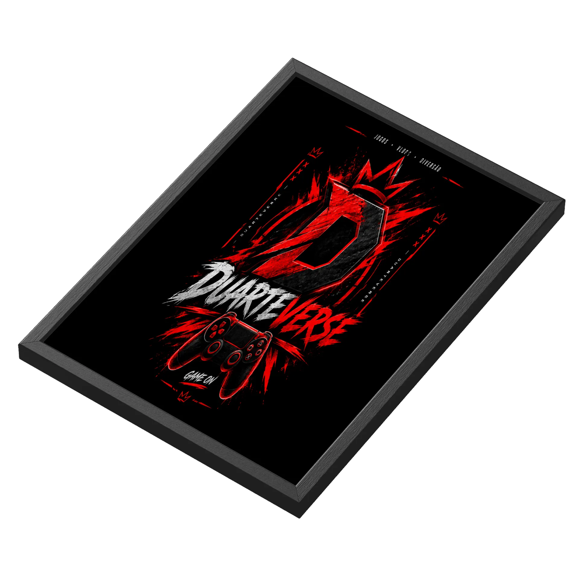 Quadro Duarteverse Game Red A3 MDF e Vidro de Guilherme Duarte  — imagem 3 de 3