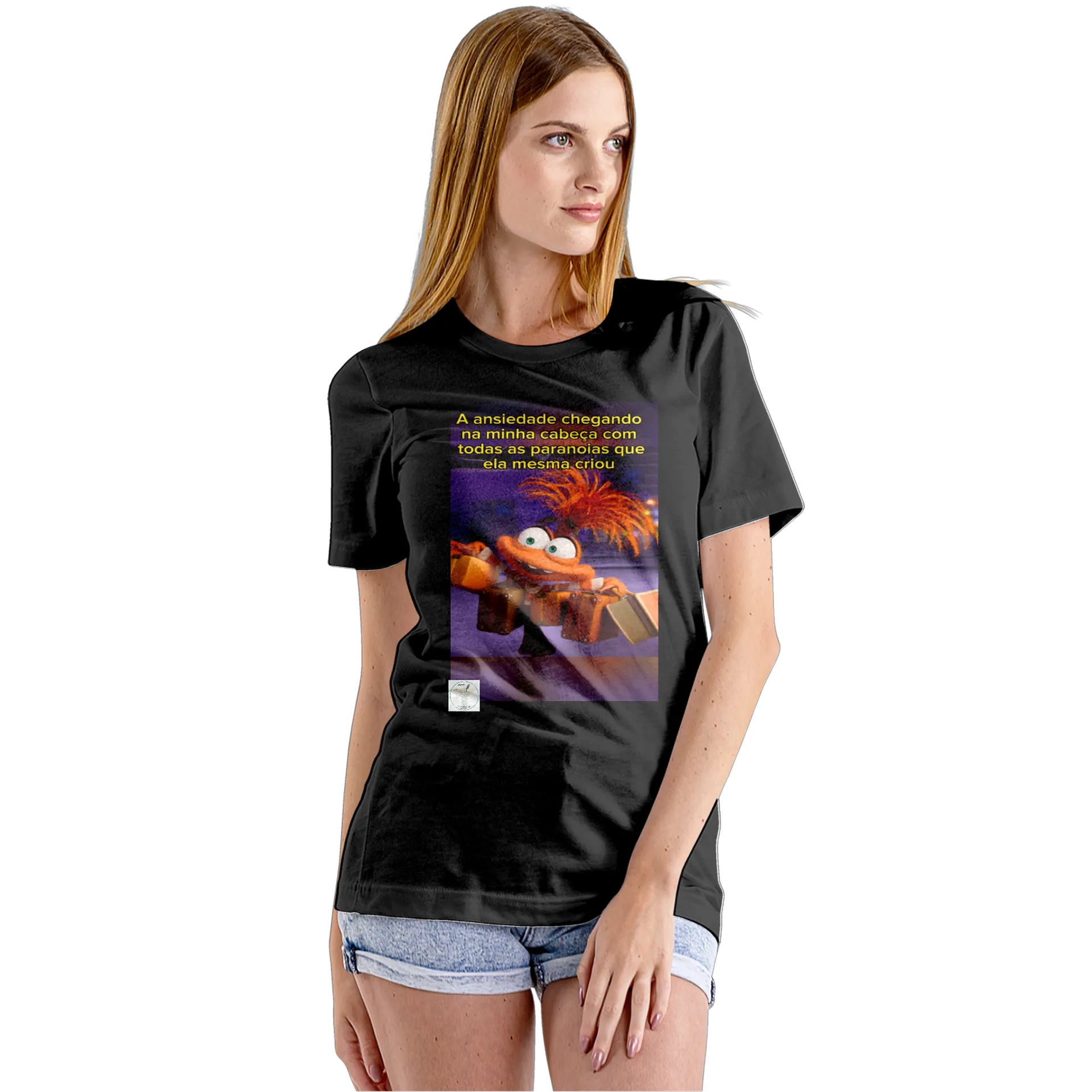 Camiseta Babylook Ansiedade Chegando 100% Algodão - Imagem 5