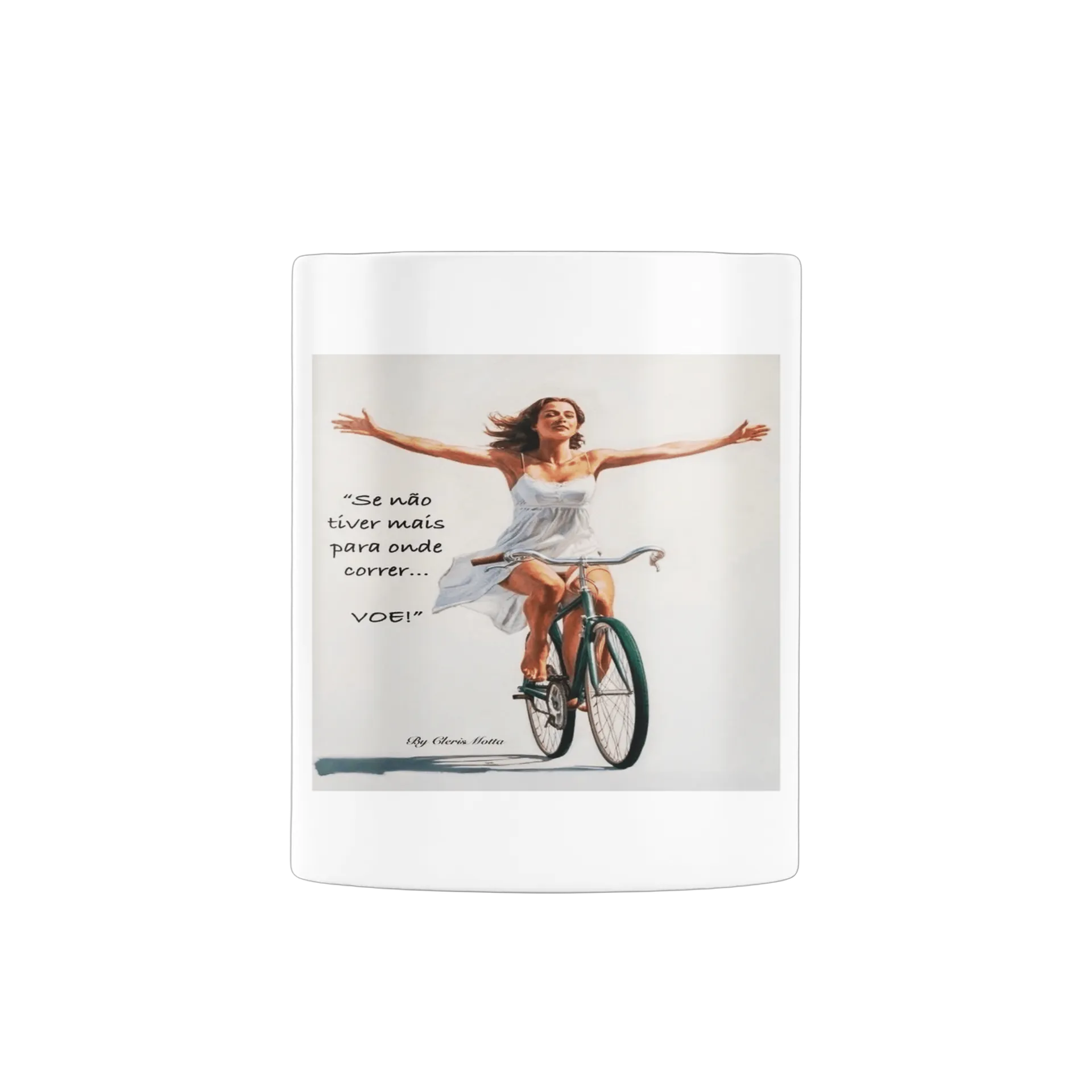 Caneca Mulher de Bicicleta Frase Se Não Tiver Mais 325ml - Imagem 2