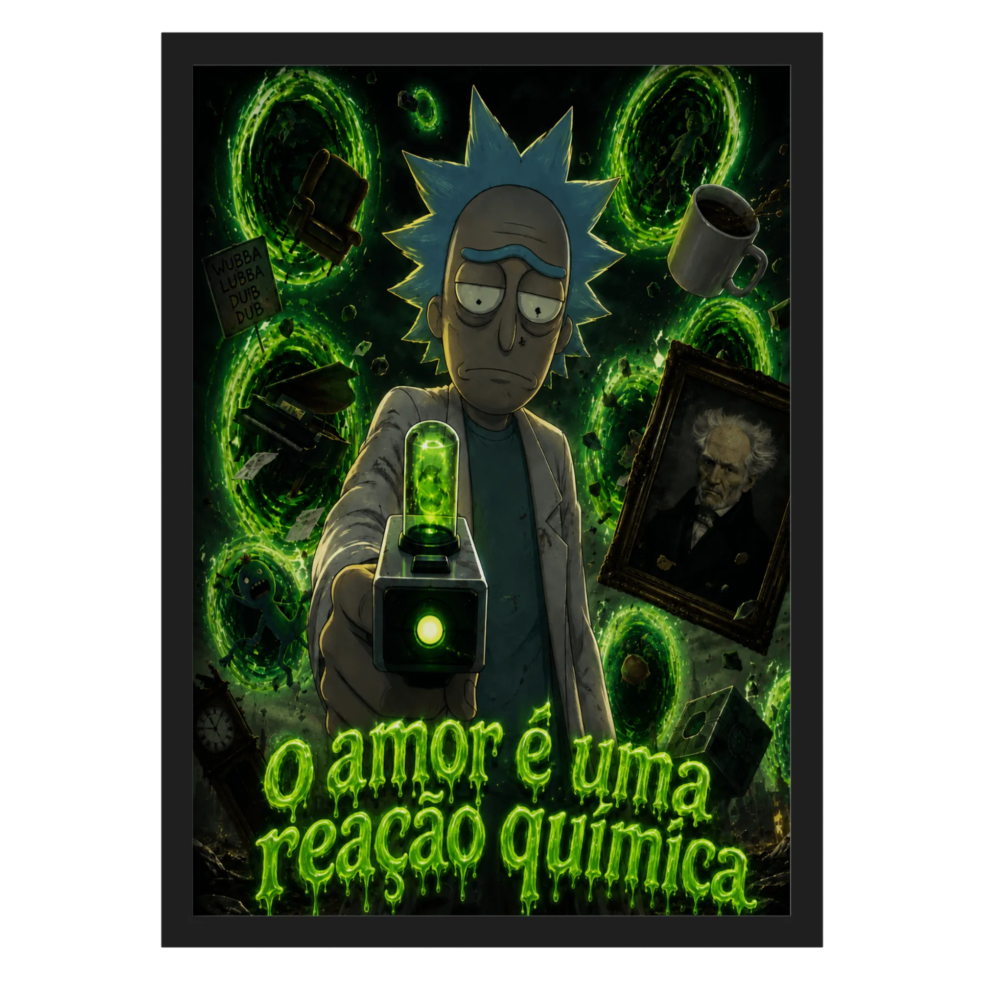 Quadro Rick e shopenwaher - pessimistas (Vidro) - Imagem 1