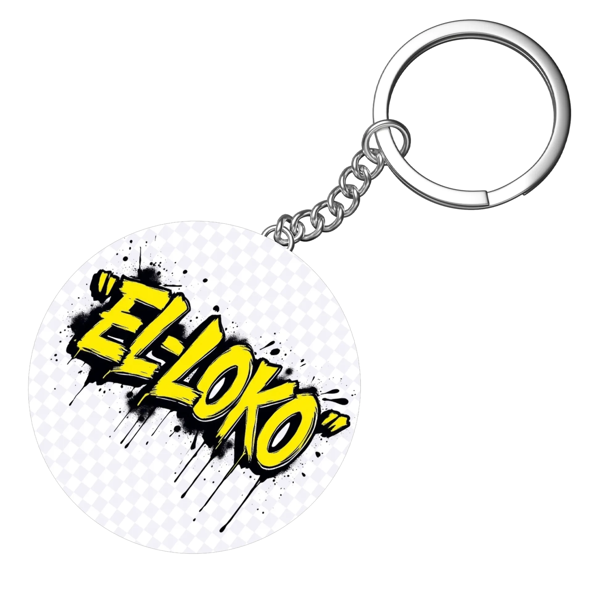 Chaveiro MDF Grafite Estampa ELLOKO Yellow - Imagem 3