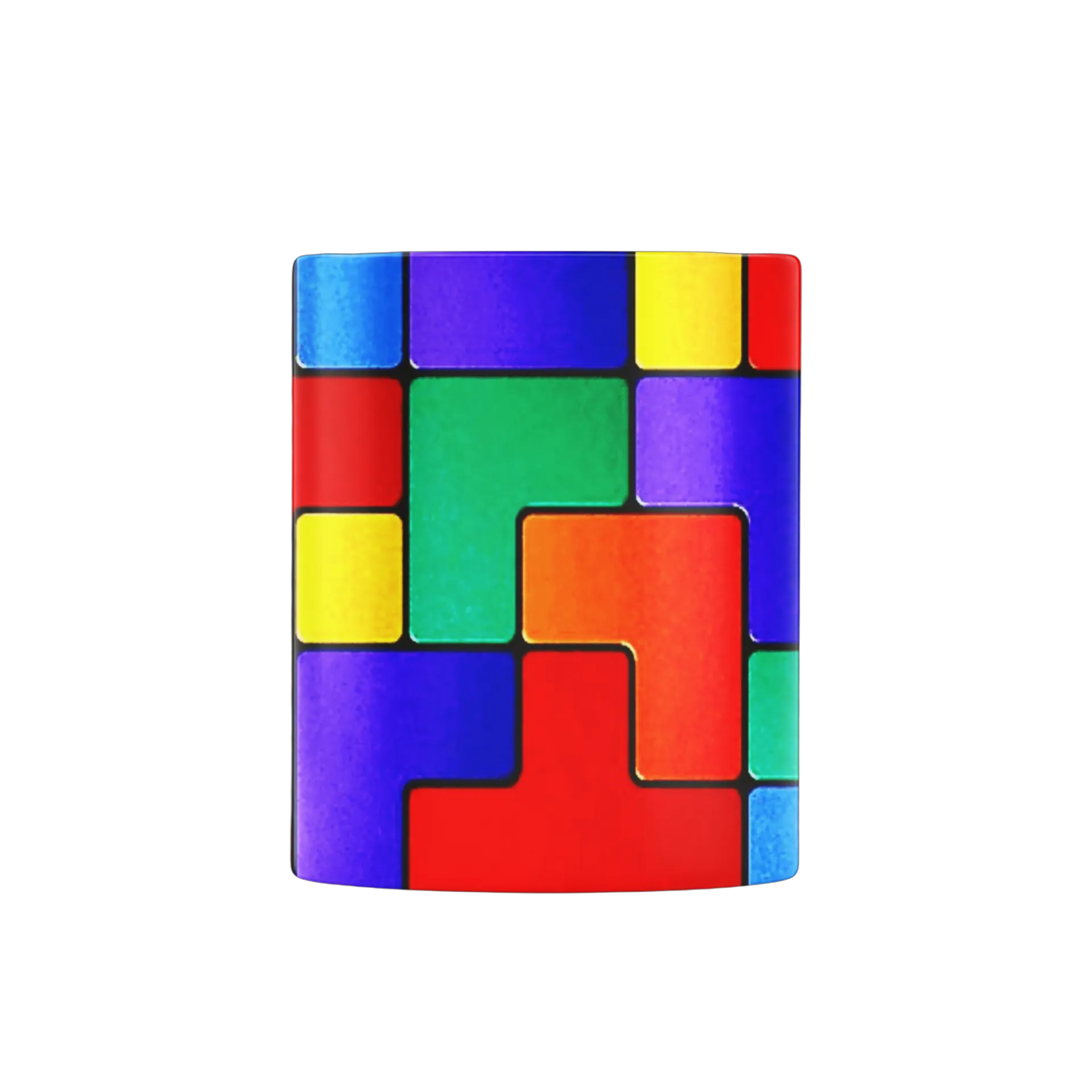 Caneca Porcelana Estampa Color Blocks 325ml - Imagem 2
