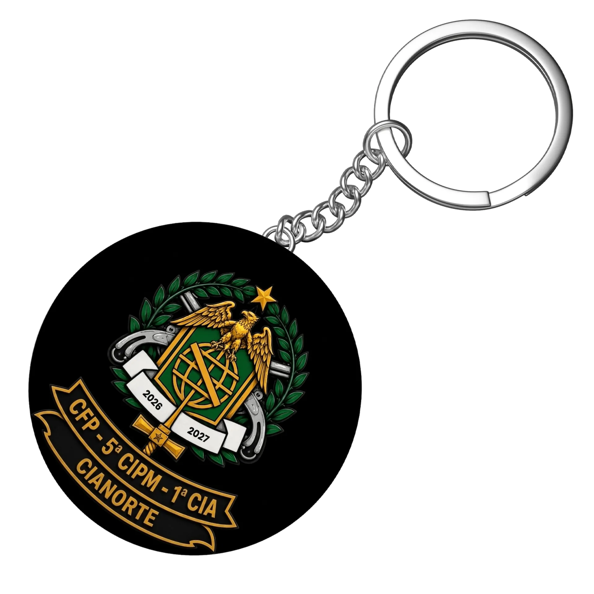 Chaveiro Brasão de Águia CFP Cianorte MDF - Imagem 3
