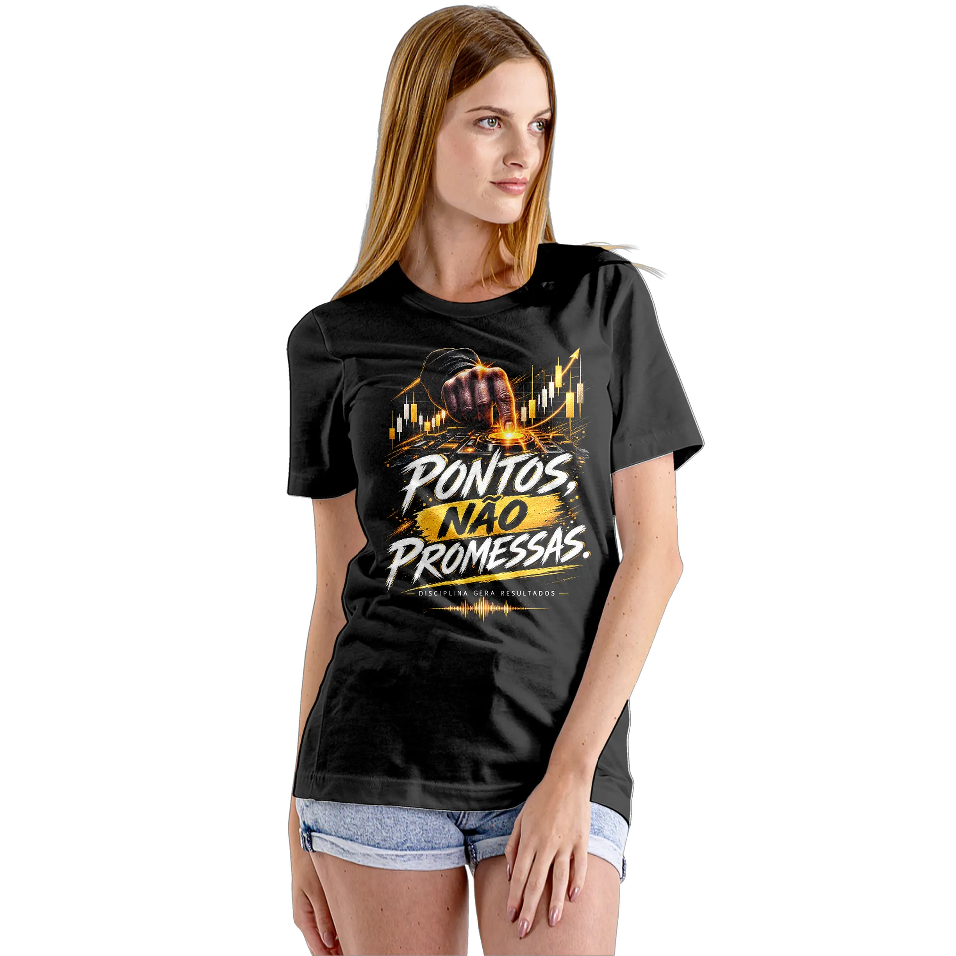 Camiseta Babylook Pontos, Não Promessas 100% Algodão - Imagem 5