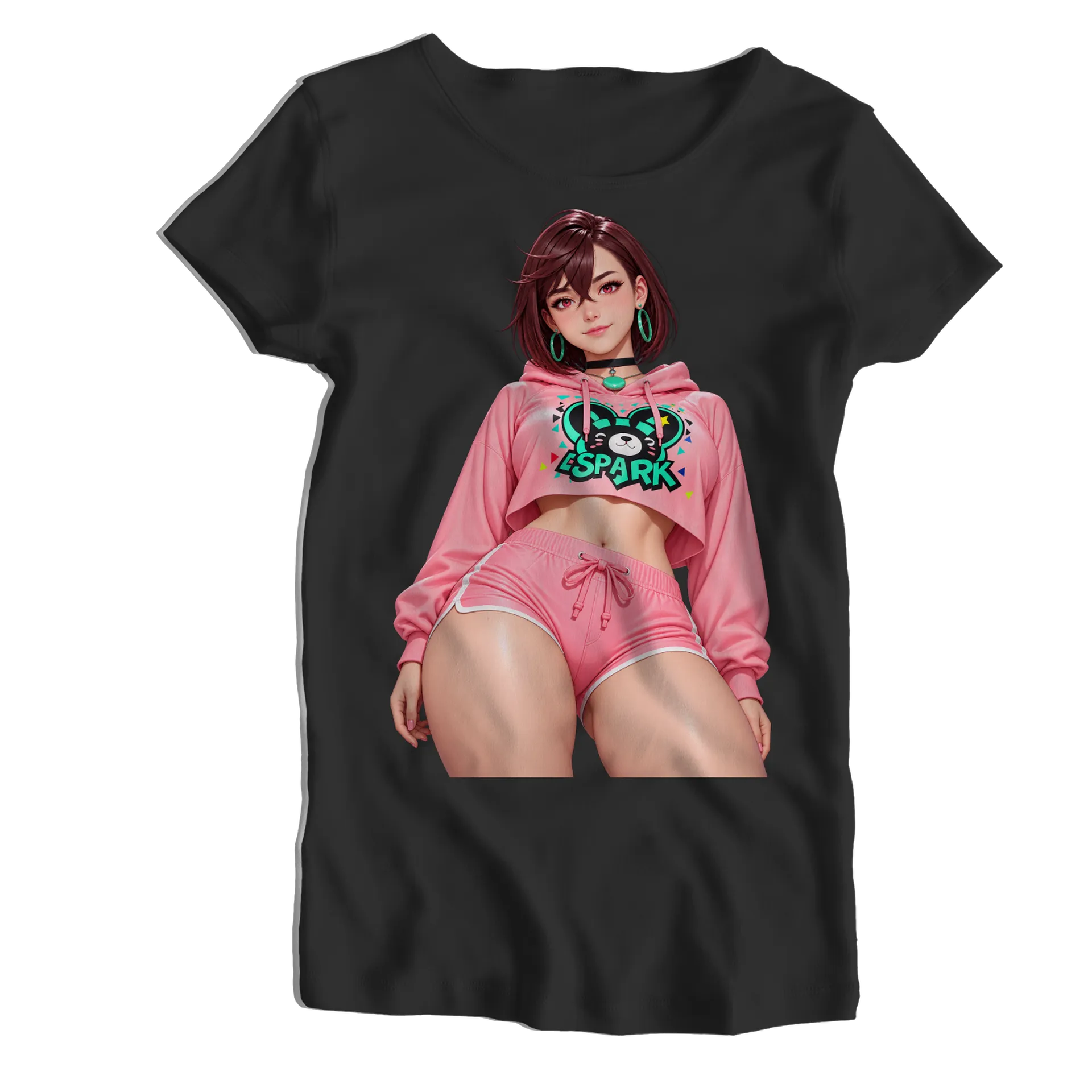 Camiseta Babylook Urso Tipográfico E-SPARK 100% Algodão de WEB TV JOAÇABA  — imagem 1 de 5