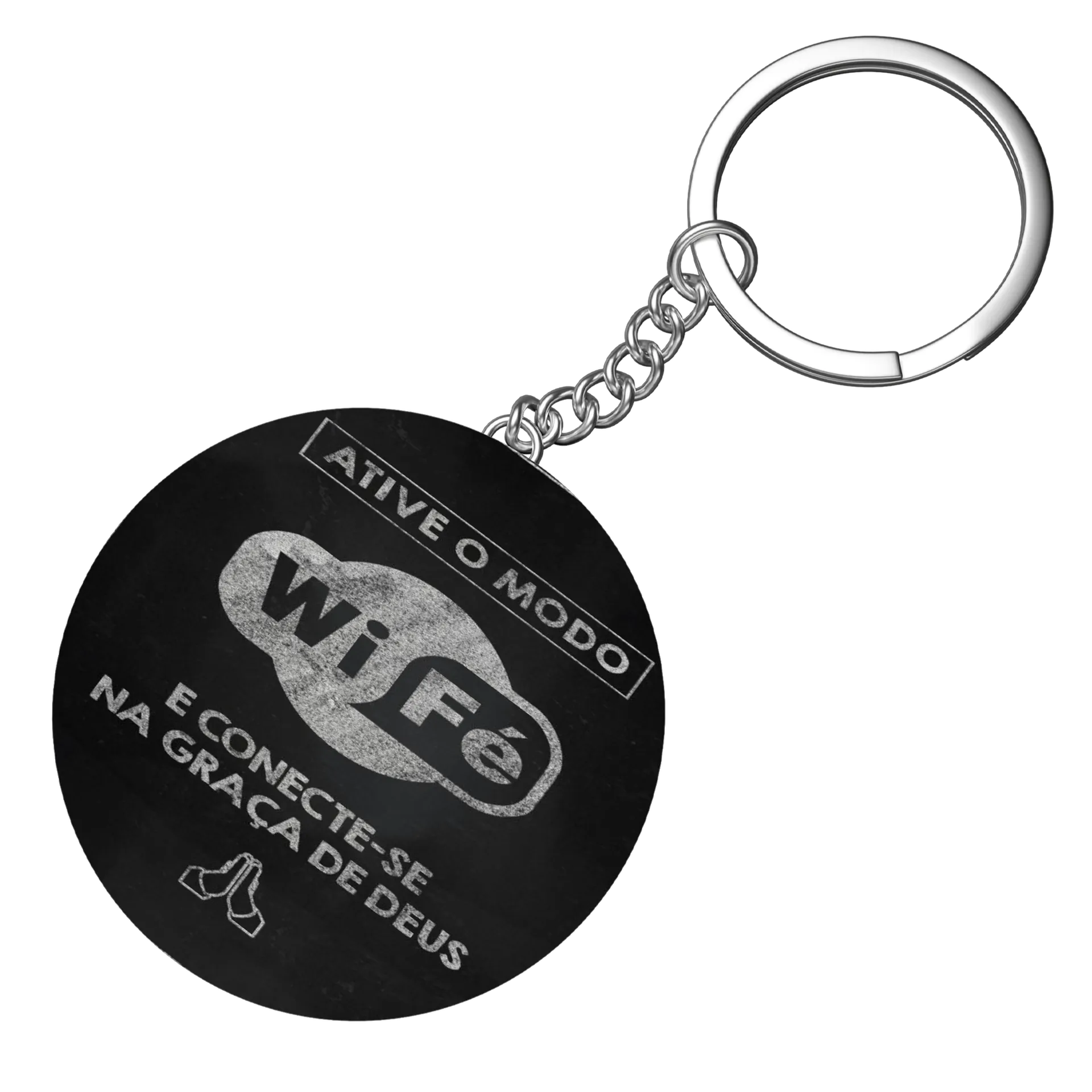 Chaveiro MDF Ative o Modo WiFé Personalizado - Imagem 4