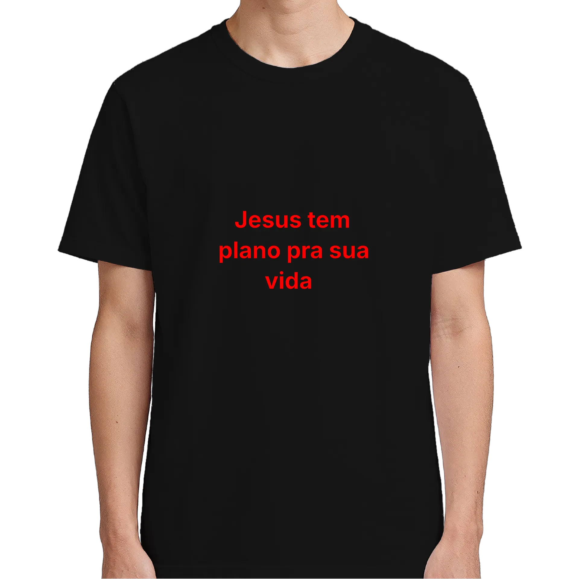 Camiseta Texto Religioso 100% Algodão Preto de Gameon19 — imagem 4 de 6