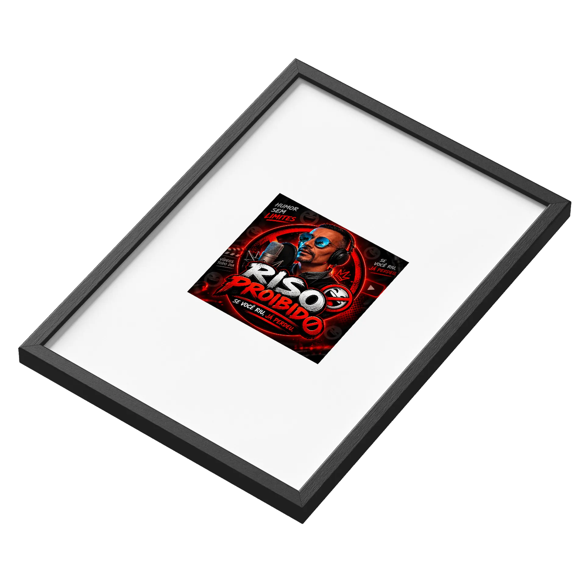 Quadro Ri so Proibido Com Vidro A3 - Imagem 3