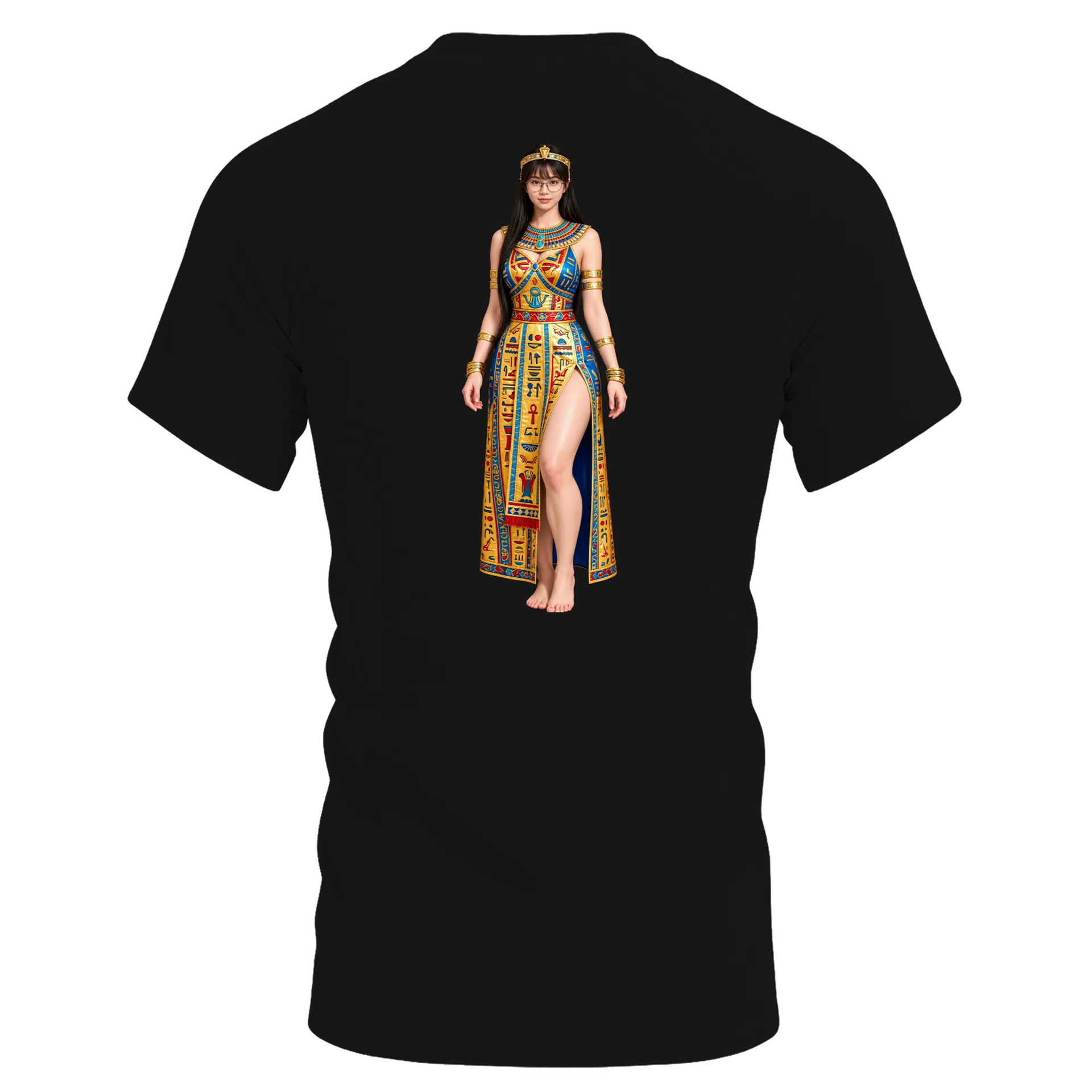 Camiseta Dry Fit Mulher com Traje Egípcio Realista 100% - Imagem 2