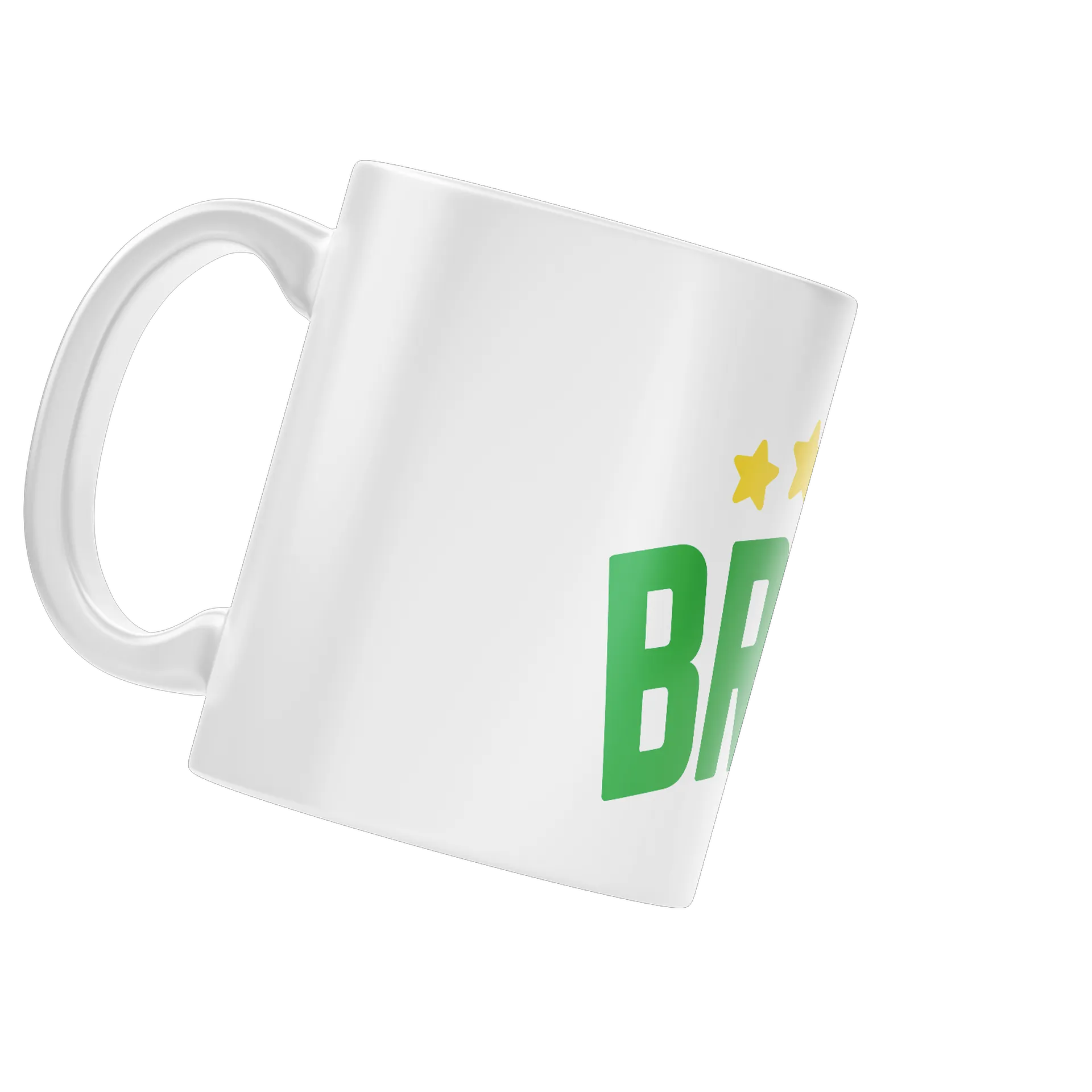 Caneca Porcelana Brasil 325ml Estampa Verde e Amarela - Imagem 4