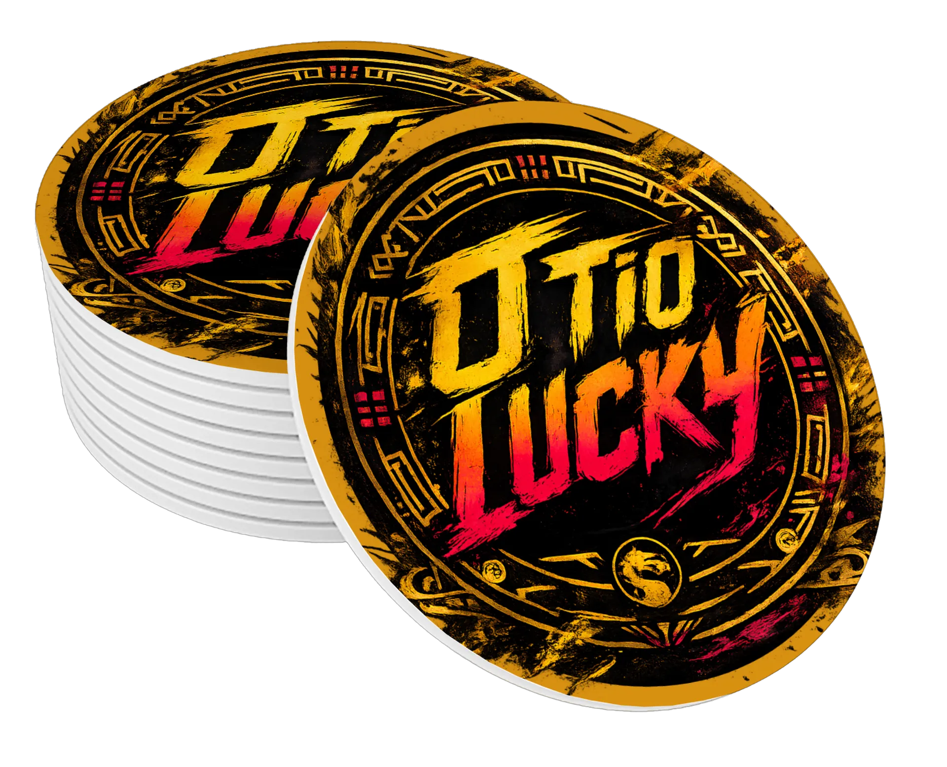 Porta-copos personalizado de O tio Lucky — imagem 1 de 3