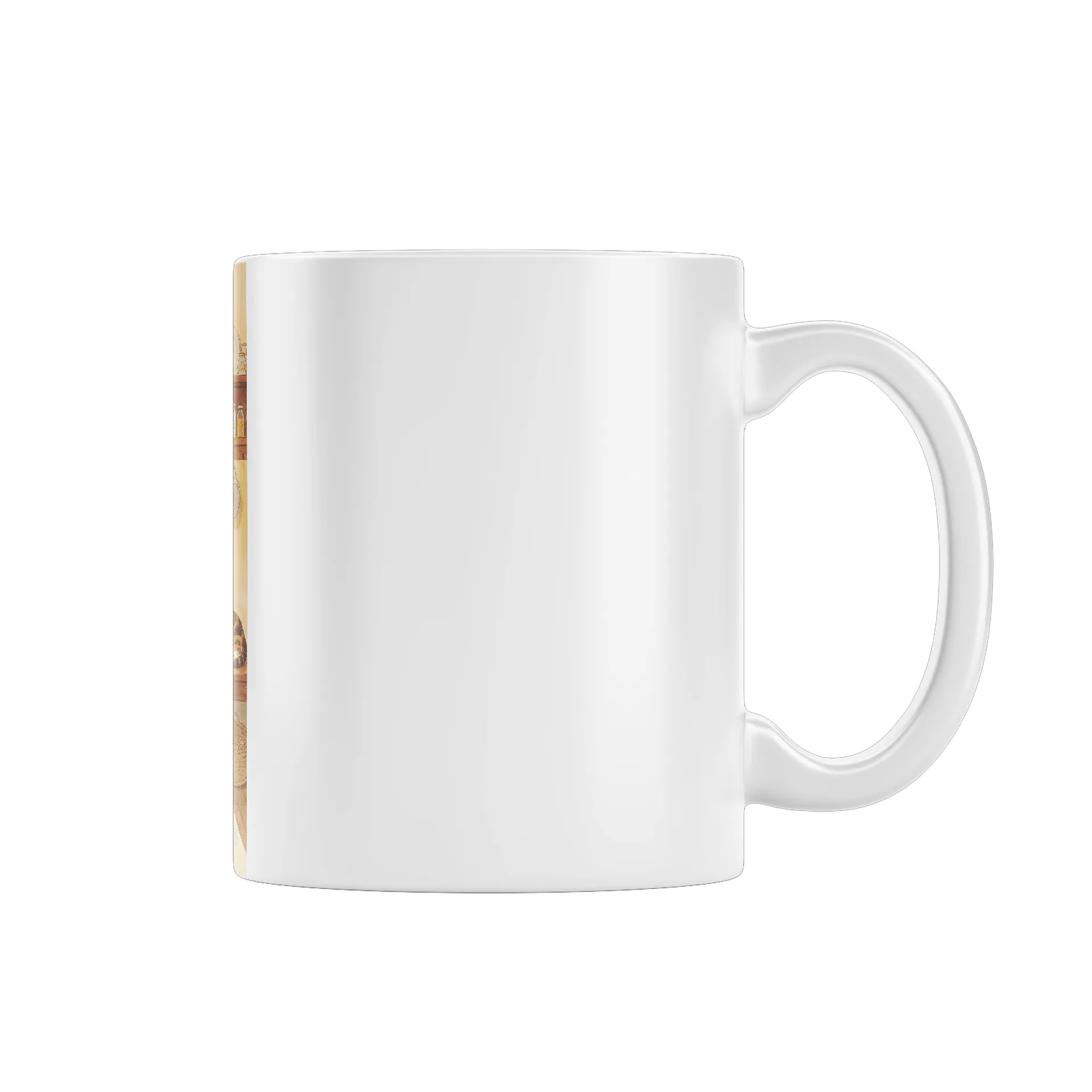 Caneca porcelana Cenário Familiar Desenho Retrô 325ml - Imagem 1