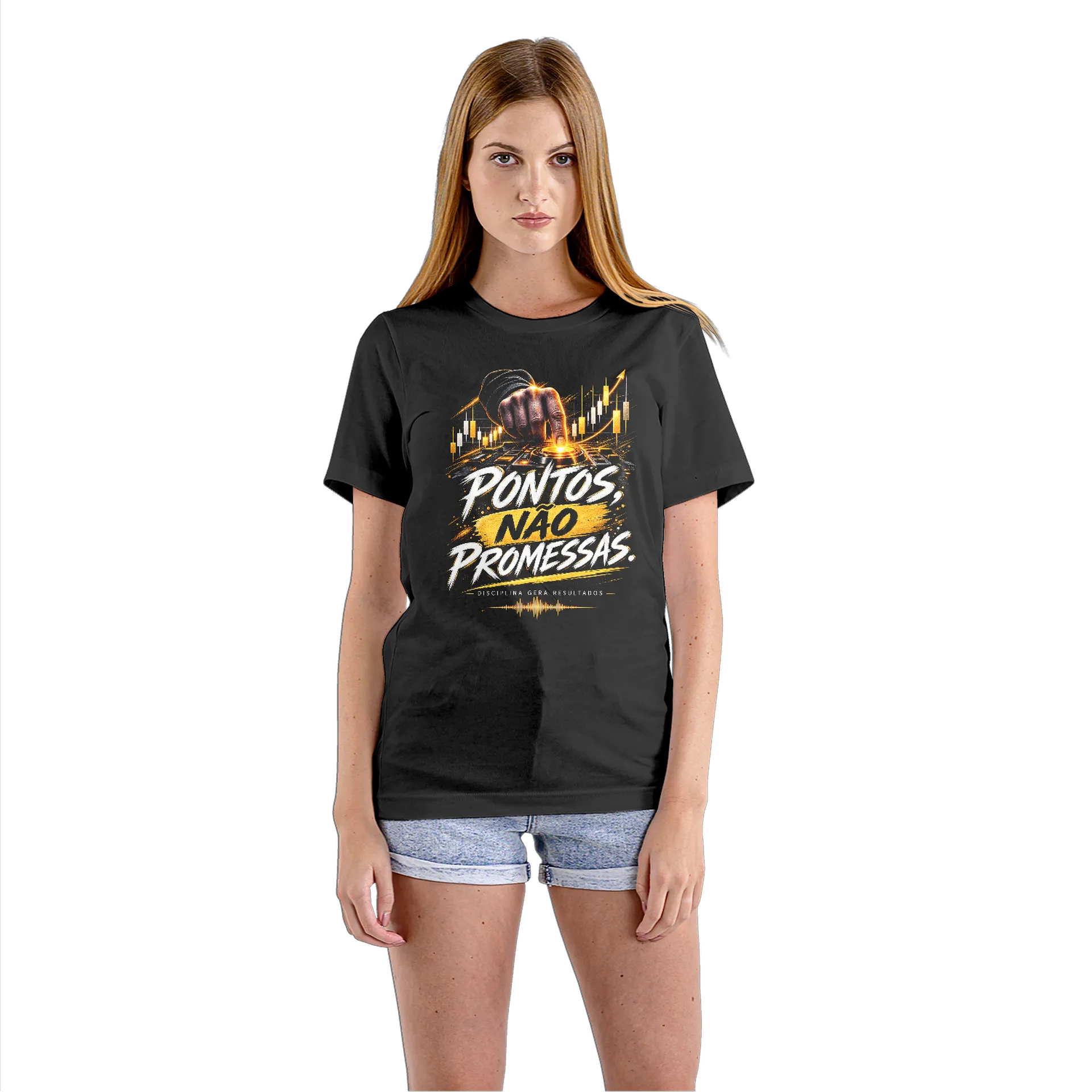 Camiseta Babylook Pontos, Não Promessas 100% Algodão - Imagem 3