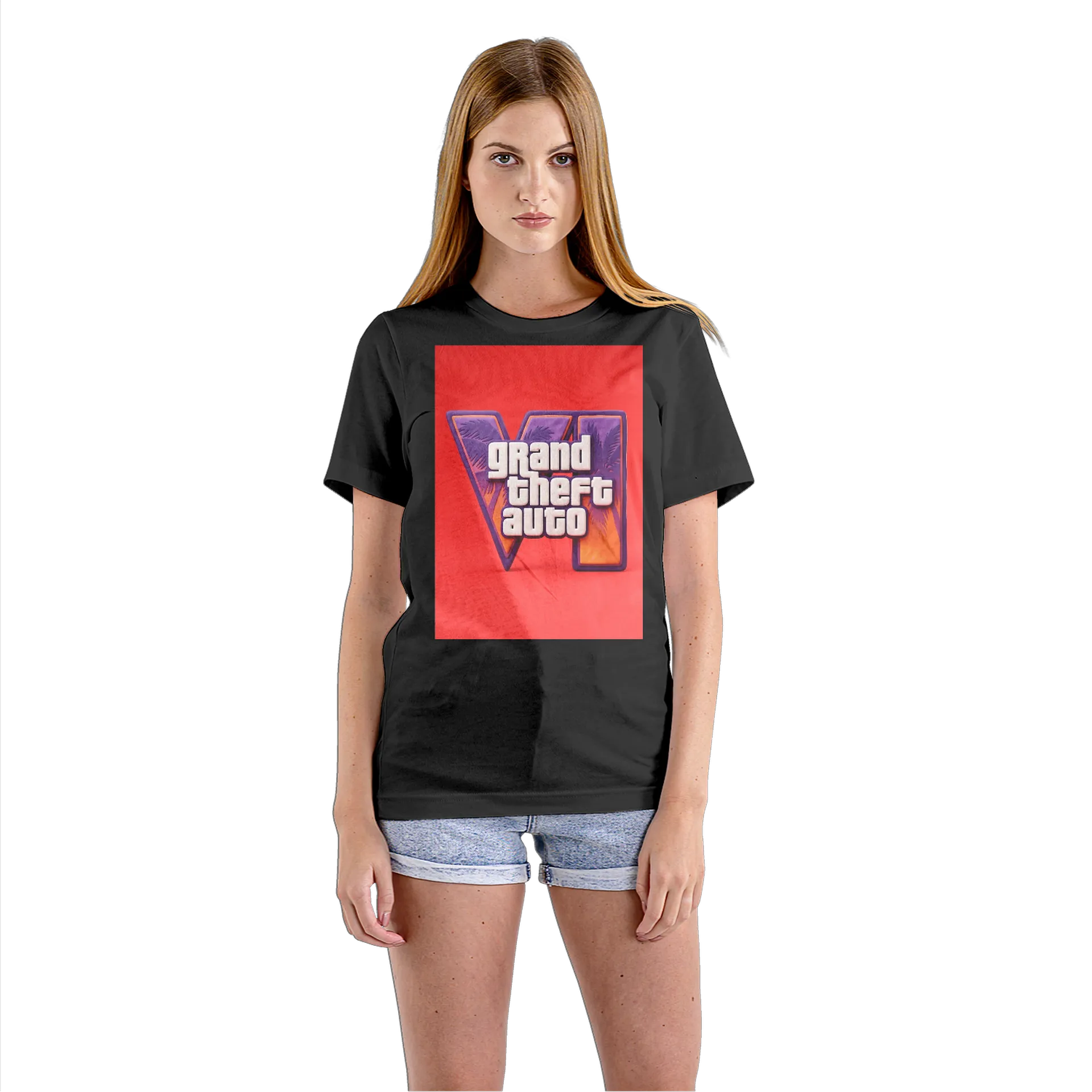 Camiseta Babylook Estampa Tipográfica Grand Theft Auto - Imagem 3