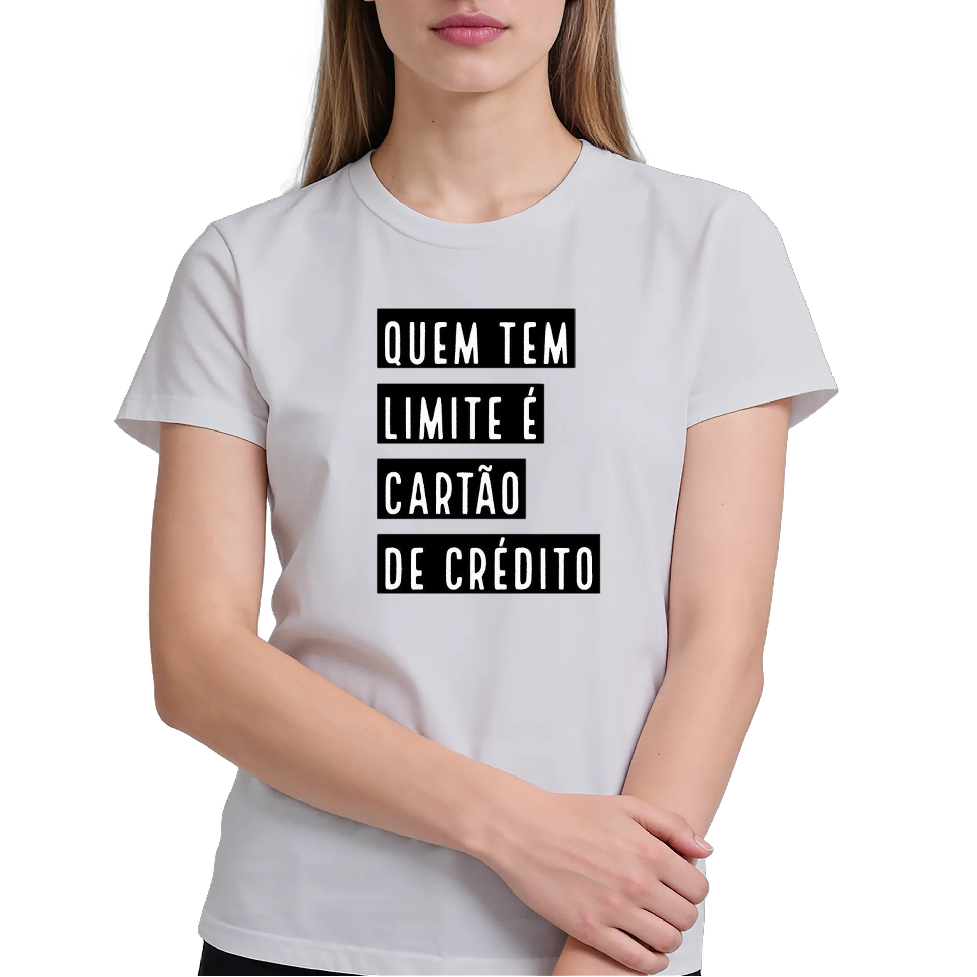Camiseta Estampa Tipográfica Quem Tem Limite 100% Algodão - Imagem 4