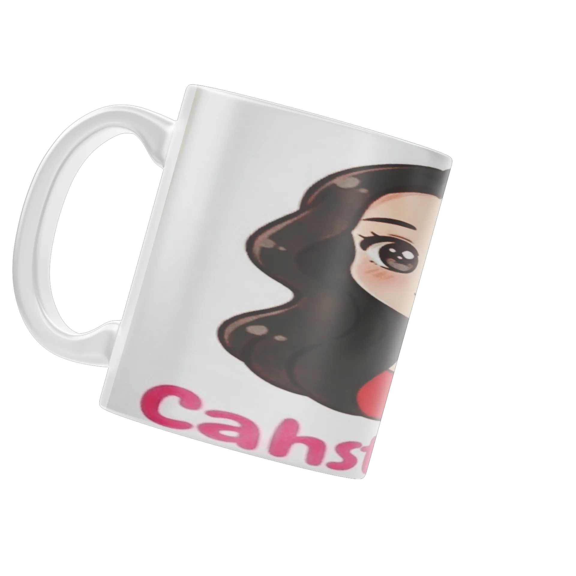 Caneca Ilustração Cartoon Cabeleira Escura 325ml - Imagem 3