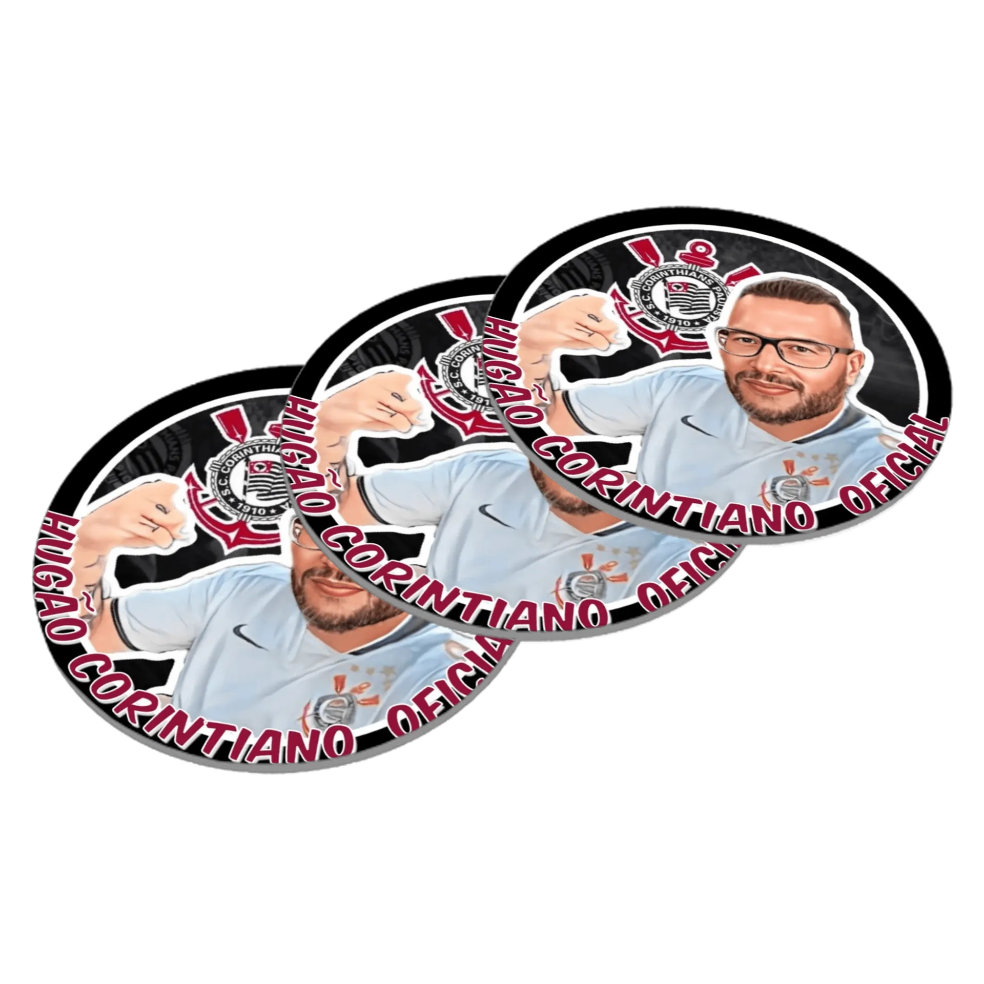 Porta-copos personalizado de Hugão Corintiano 