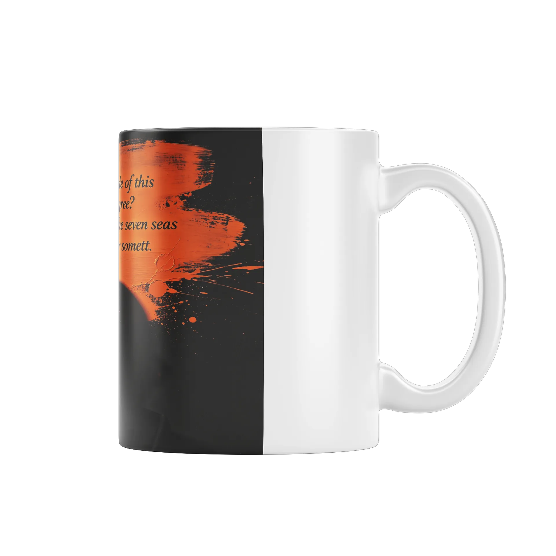 Caneca Estampa Tipográfica Laranja Retrato 325ml - Imagem 1