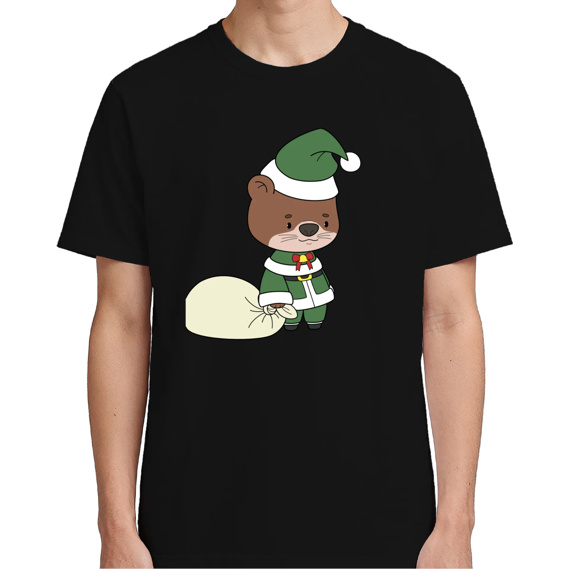 Camiseta Urso Natalino 100% Algodão - Imagem 5