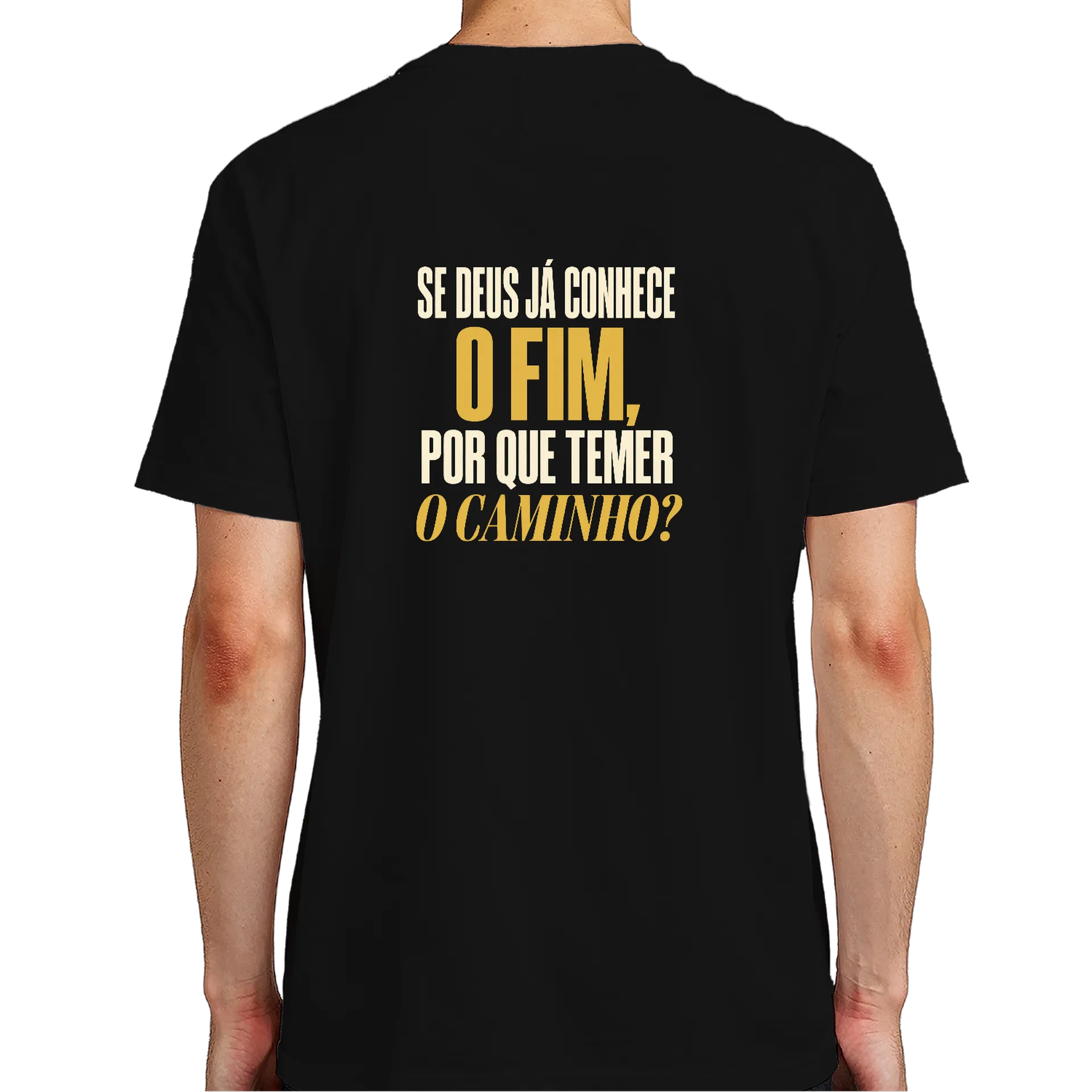 Camiseta Tipográfica Graça Que Me Sustenta 100% Algodão - Imagem 6