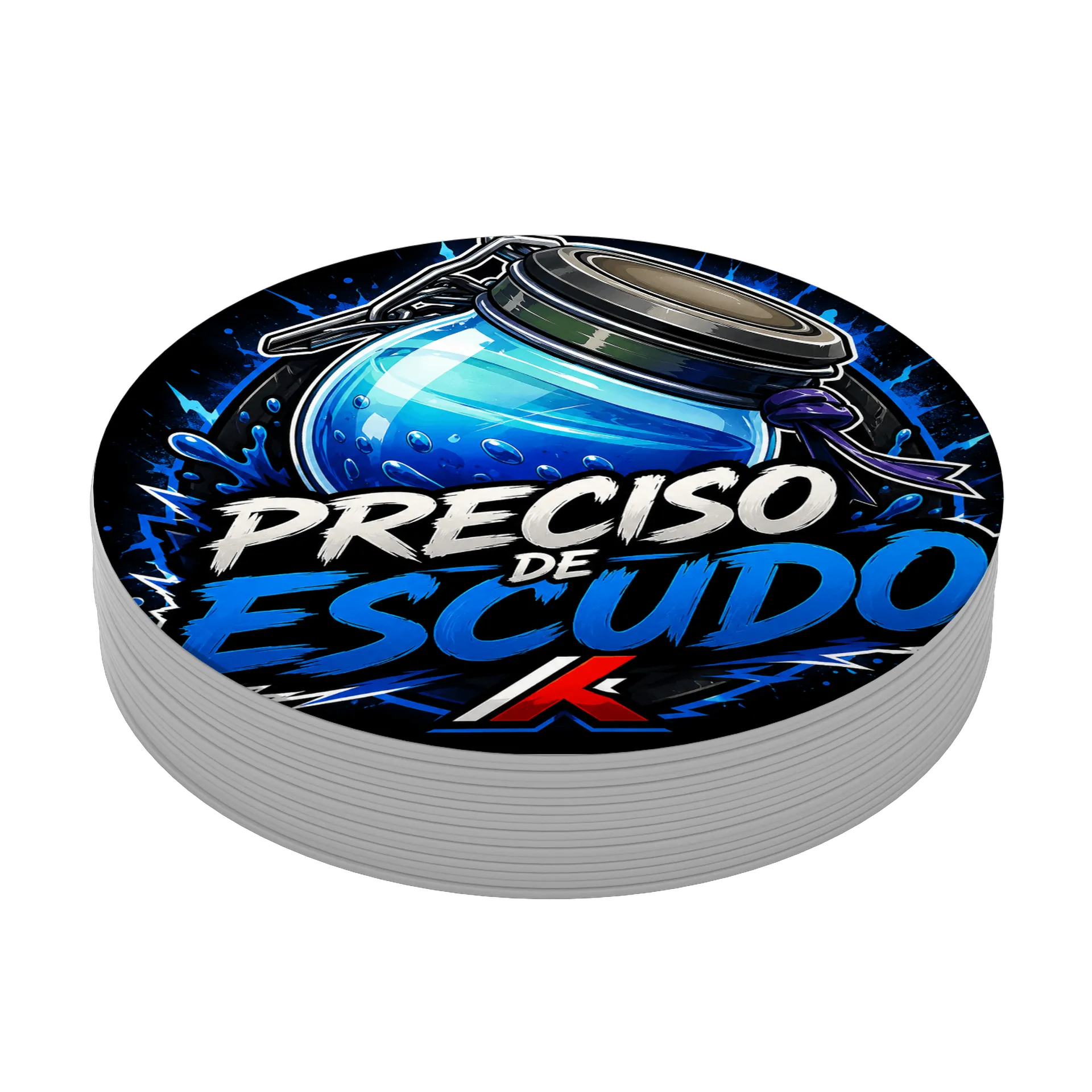 Porta-copo MDF Estampa Preciso de Escudo 10x10cm - Imagem 4