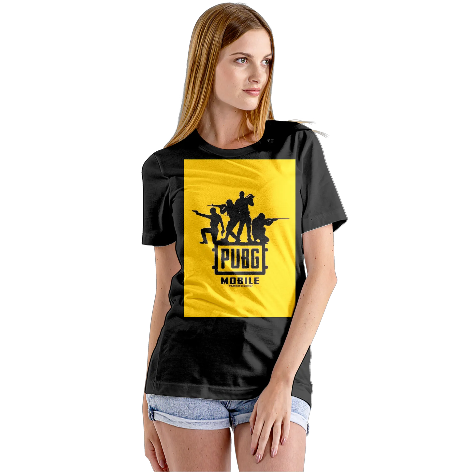Camiseta Babylook PUBG Mobile Soldados Silhueta 100% Algodão - Imagem 5