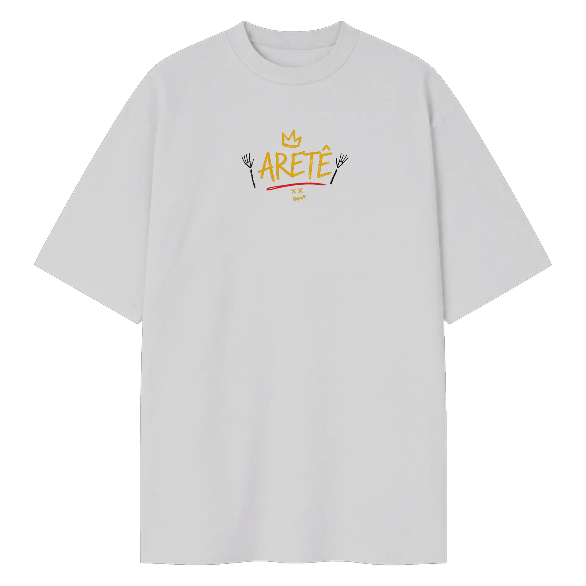 Camiseta Oversized - Esqueleto com Coração Dourado  - Imagem 1