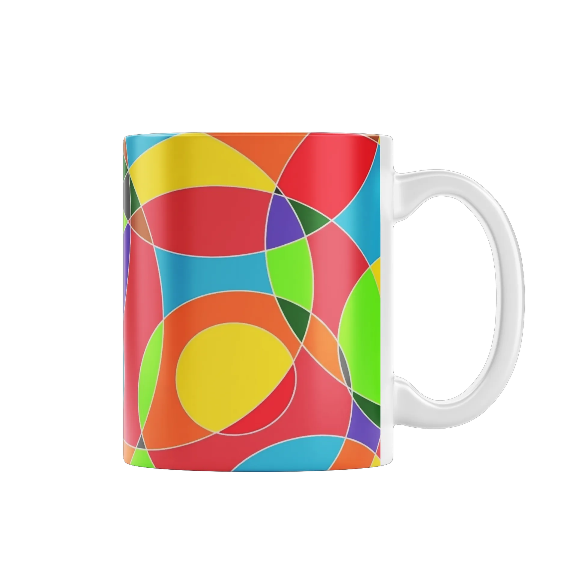 Caneca Porcelana Abstrata Colorida 325ml de Xenovoid Studio 👽 — imagem 1 de 4