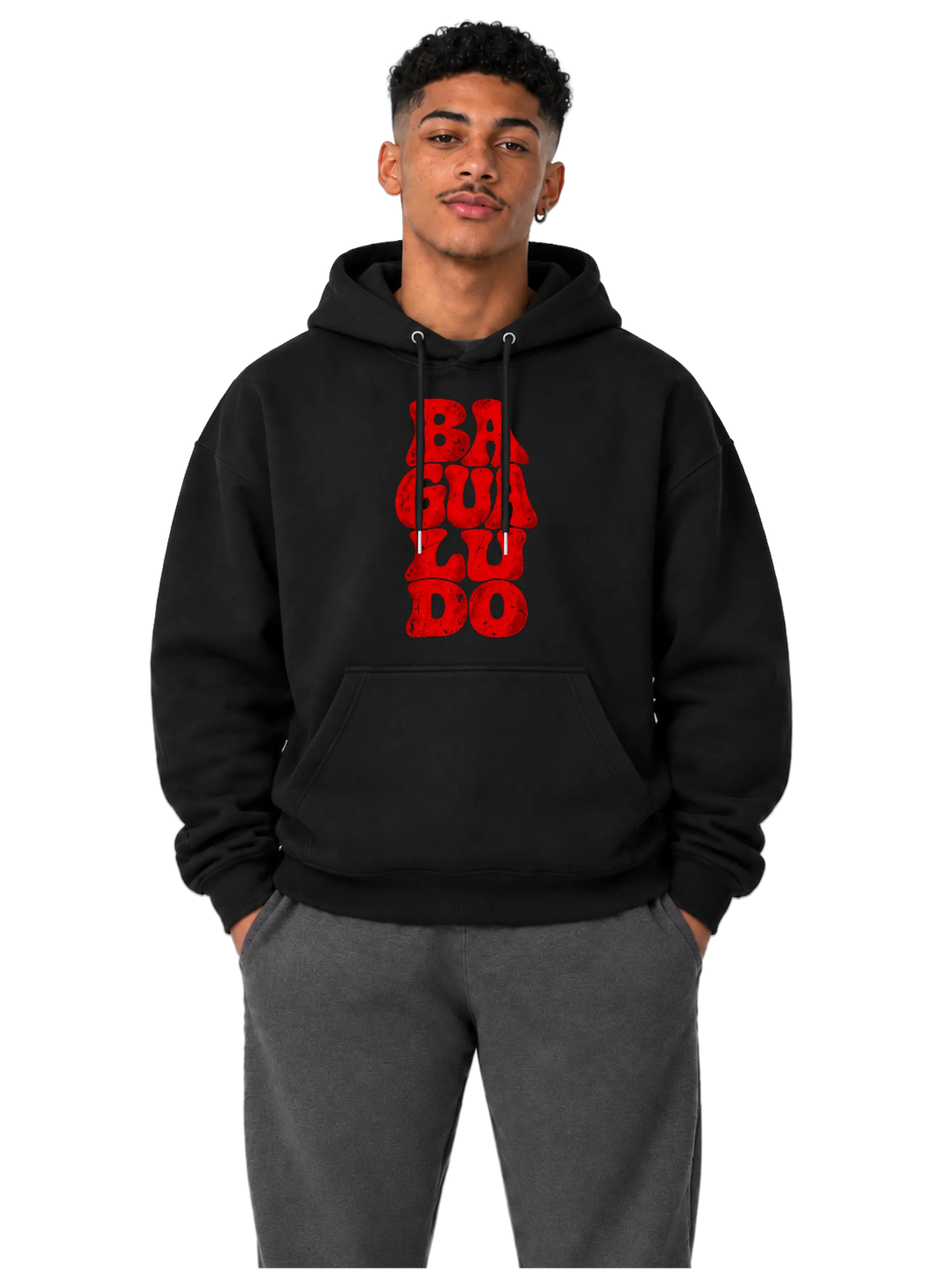 Blusa Moletom Coelho vs Rato Cartoon Vermelho e Preto de SmYGoll — imagem 3 de 6