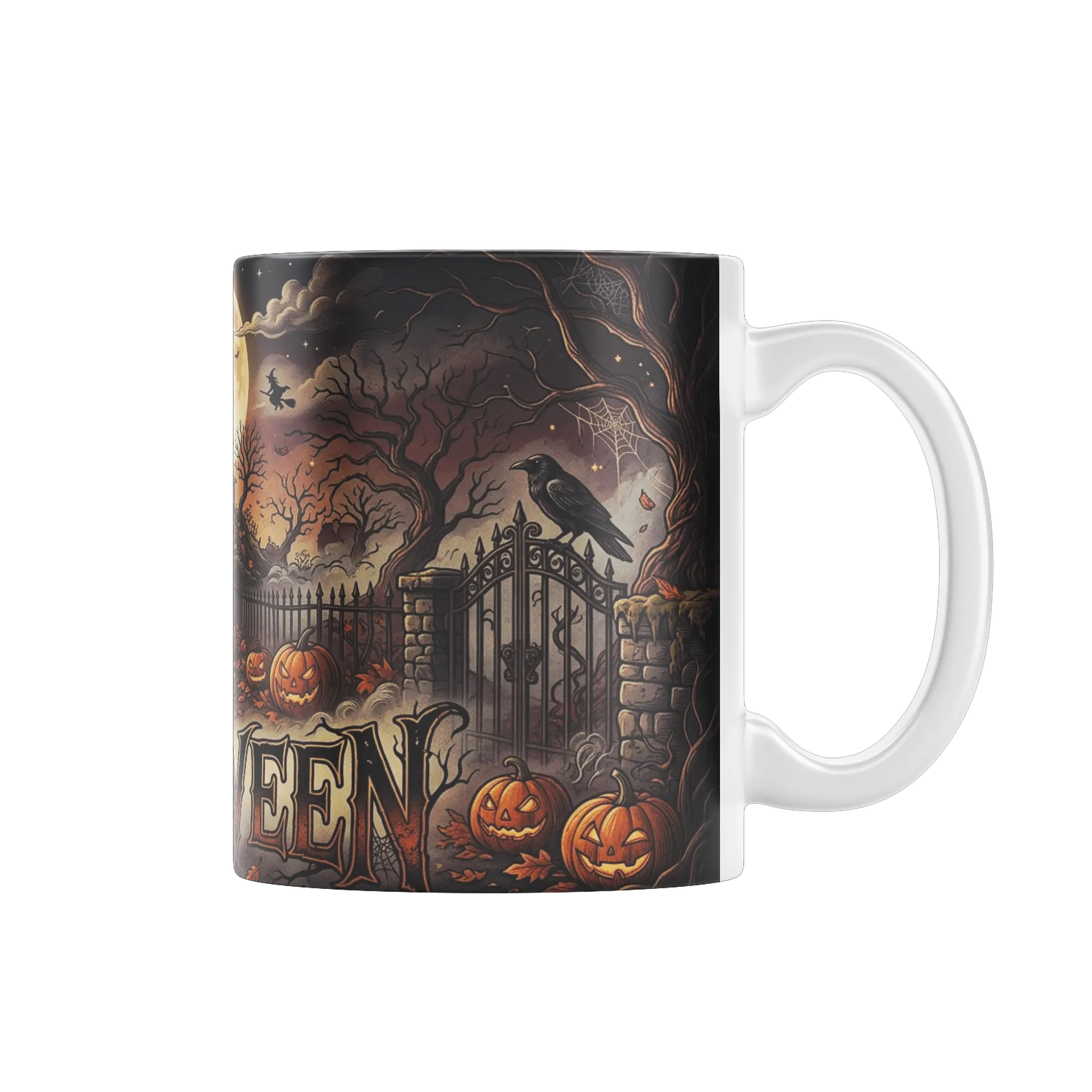 Caneca Halloween Tipográfica Casa Assombrada 325ml de Caneca Store — imagem 2 de 4