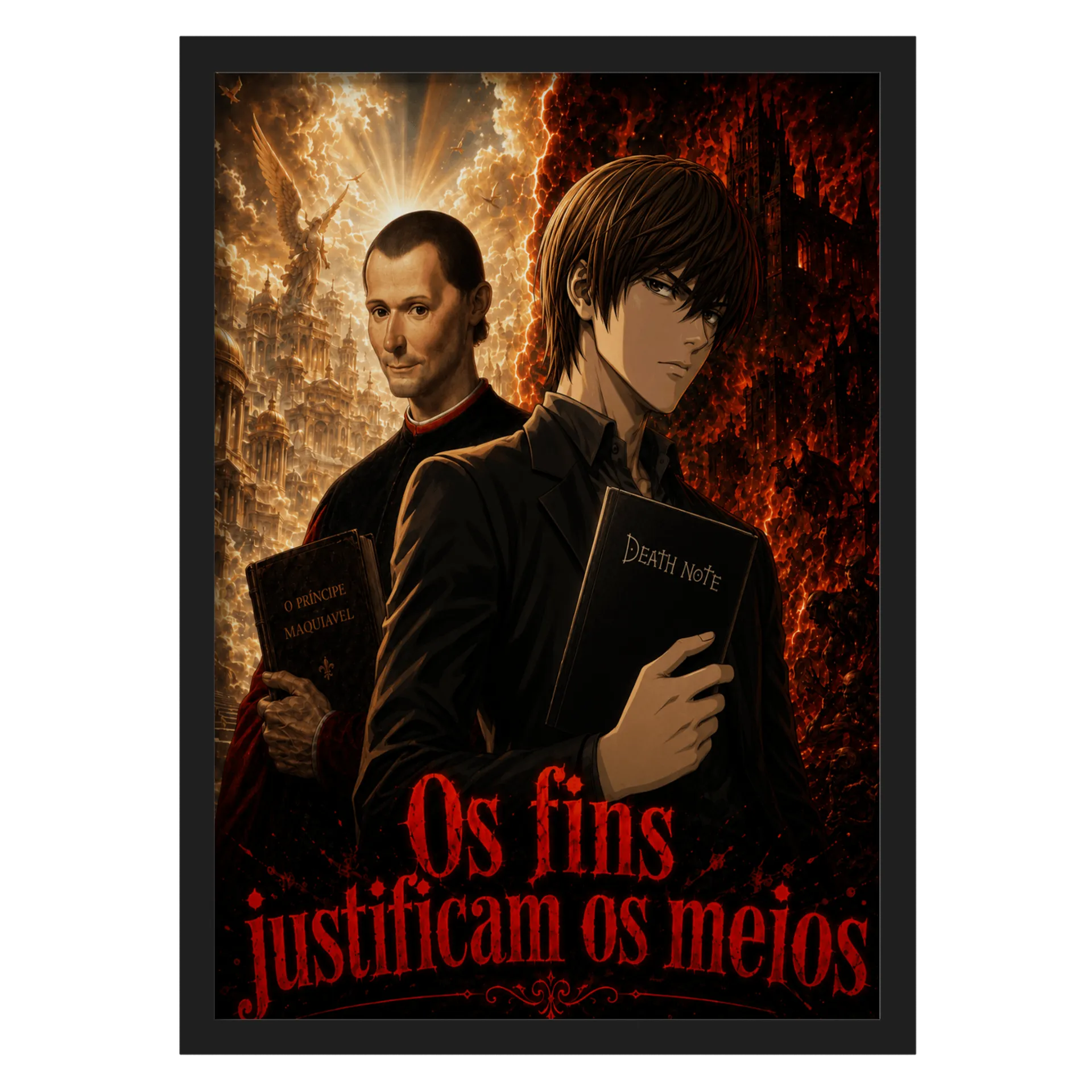 Quadro do Kira e Maquiavel (vidro) - Imagem 1