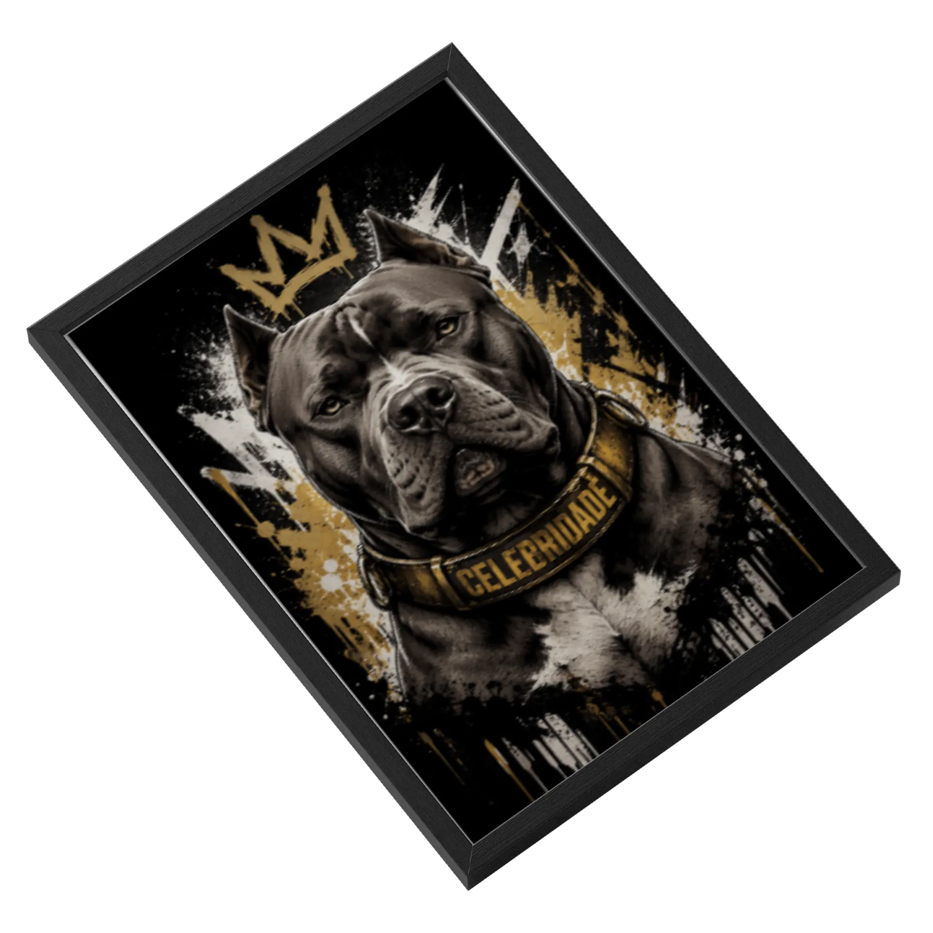 Quadro A3 personalizado pitbull celebridade - Imagem 2