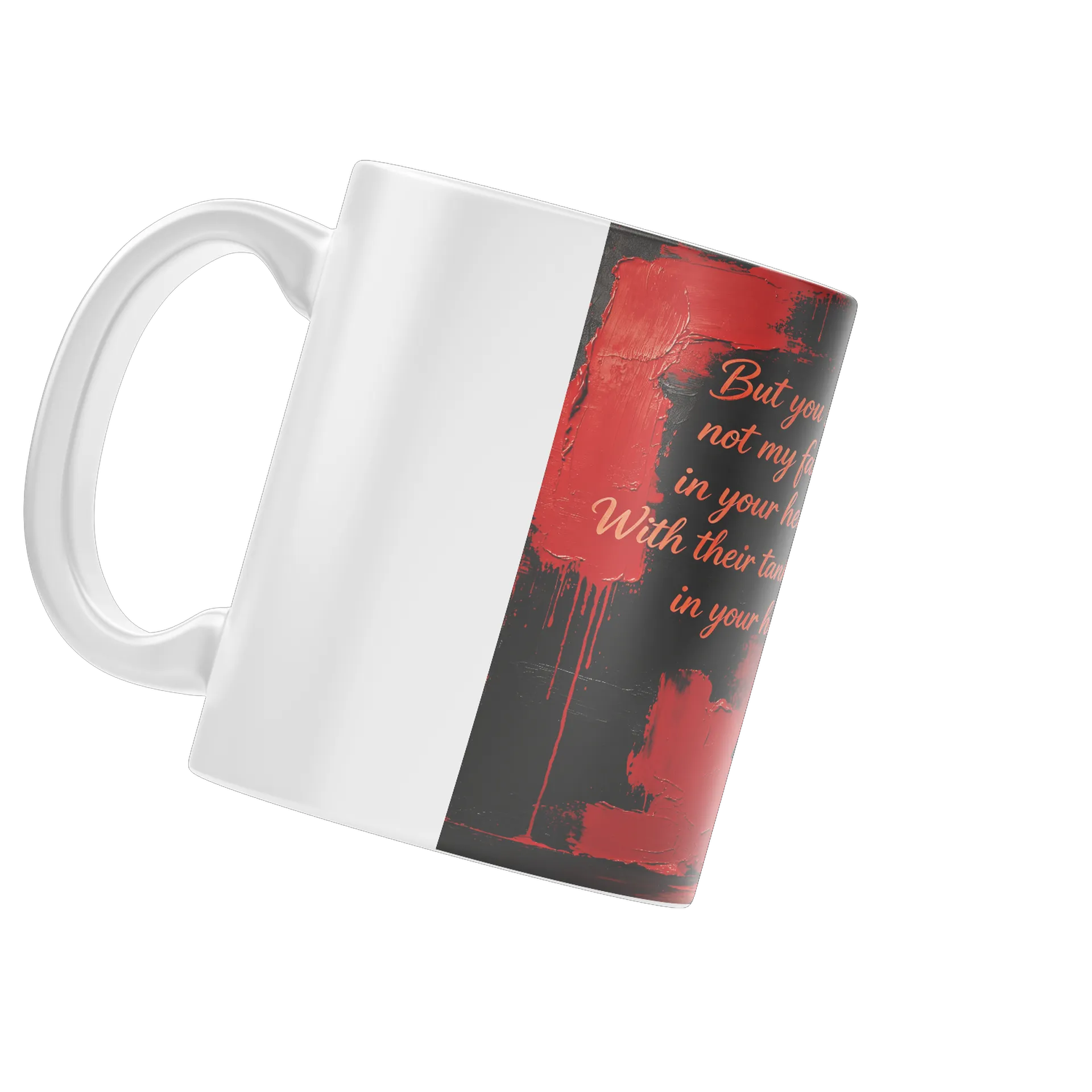 Caneca Tipográfica Silhuetas em Preto e Vermelho 325ml - Imagem 4