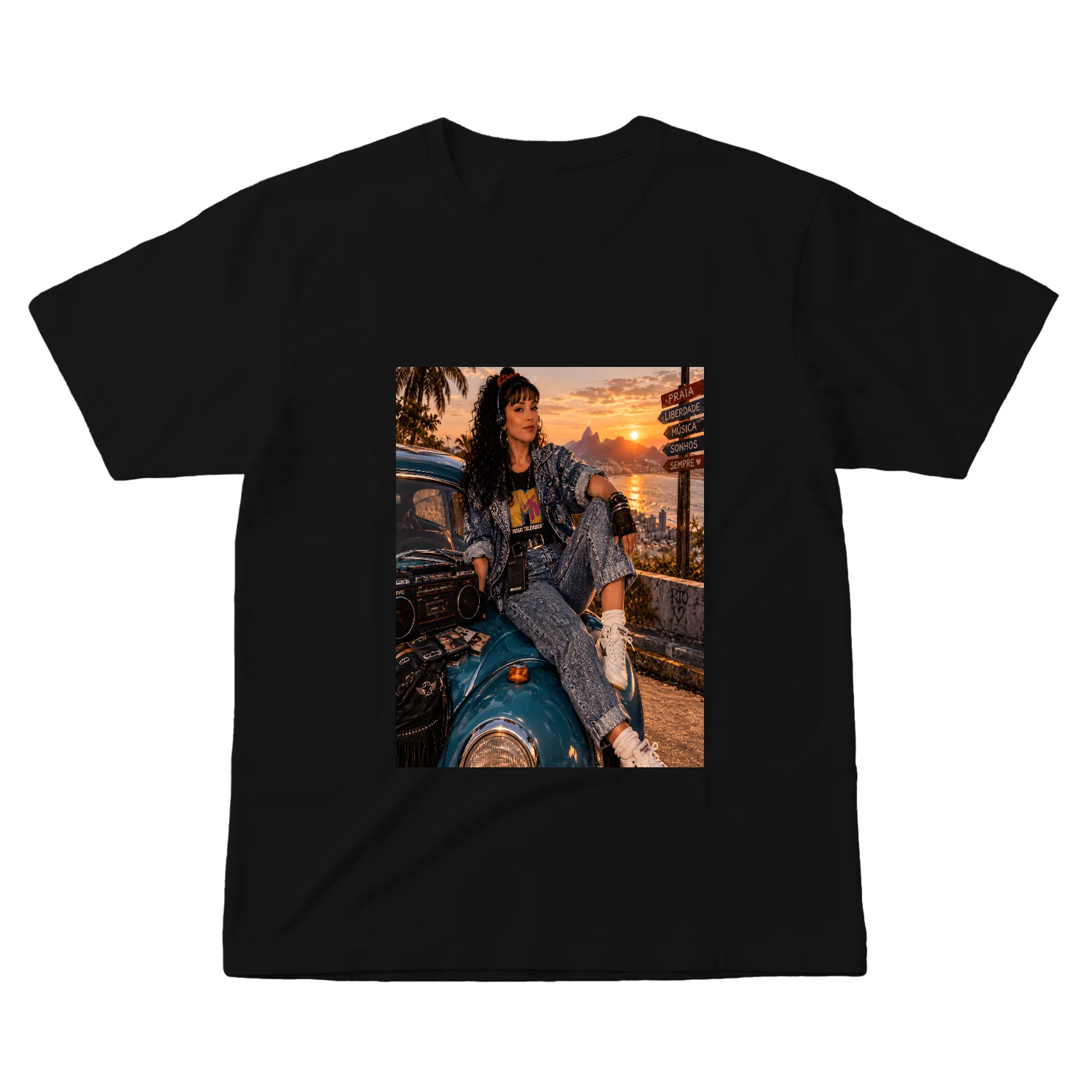 Camiseta Estampa Tecno TV Mídia 100% Algodão - Imagem 1