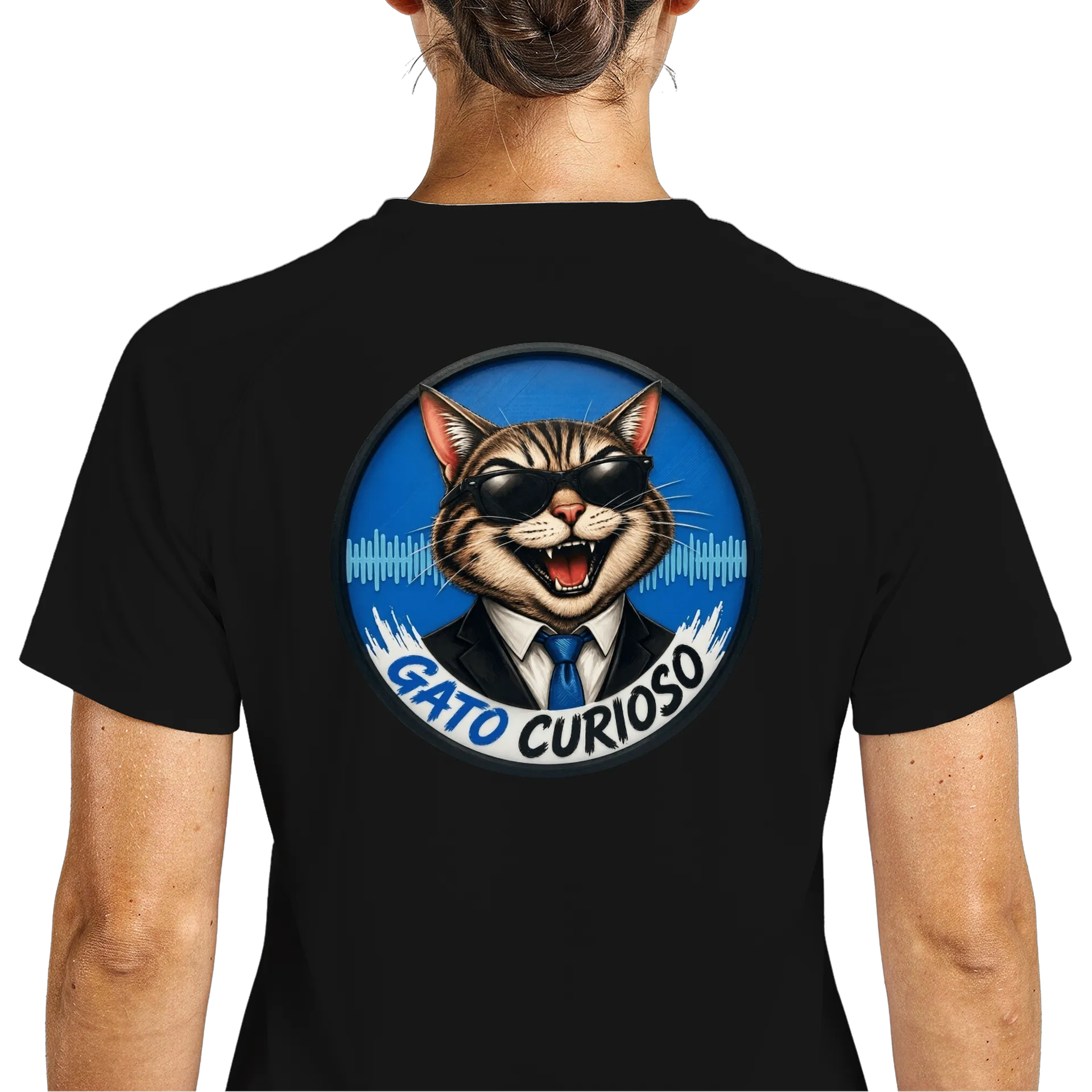Camiseta DryFit de Gato Curioso  — imagem 5 de 6