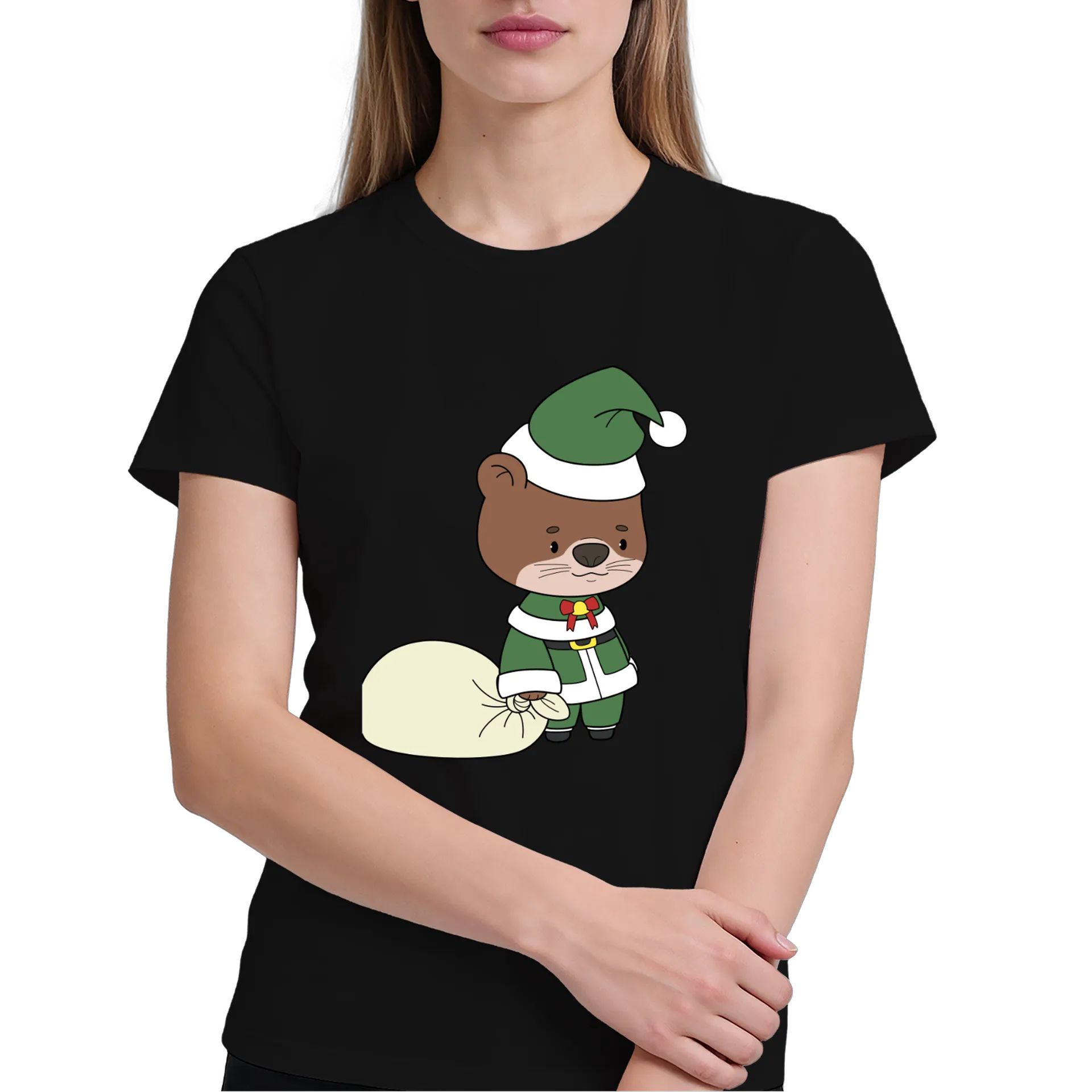Camiseta Urso Natalino 100% Algodão - Imagem 4
