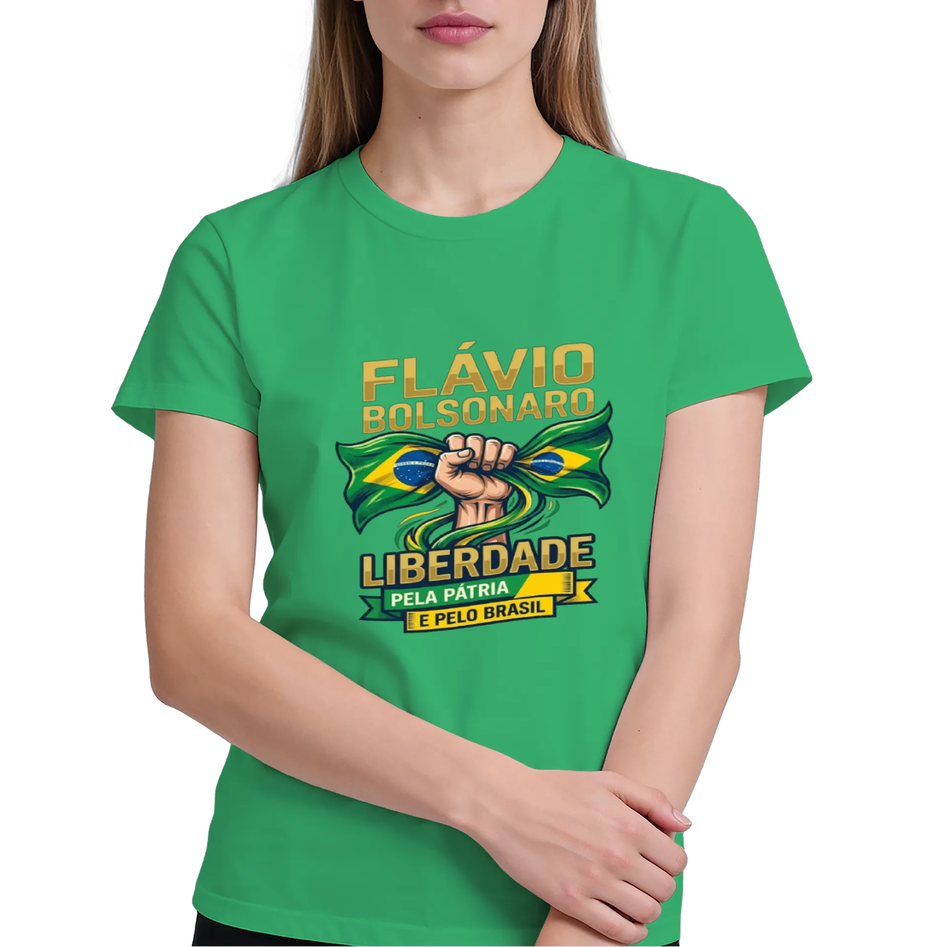 Camiseta Estampa Liberdade Brasil 100% Algodão - Imagem 4