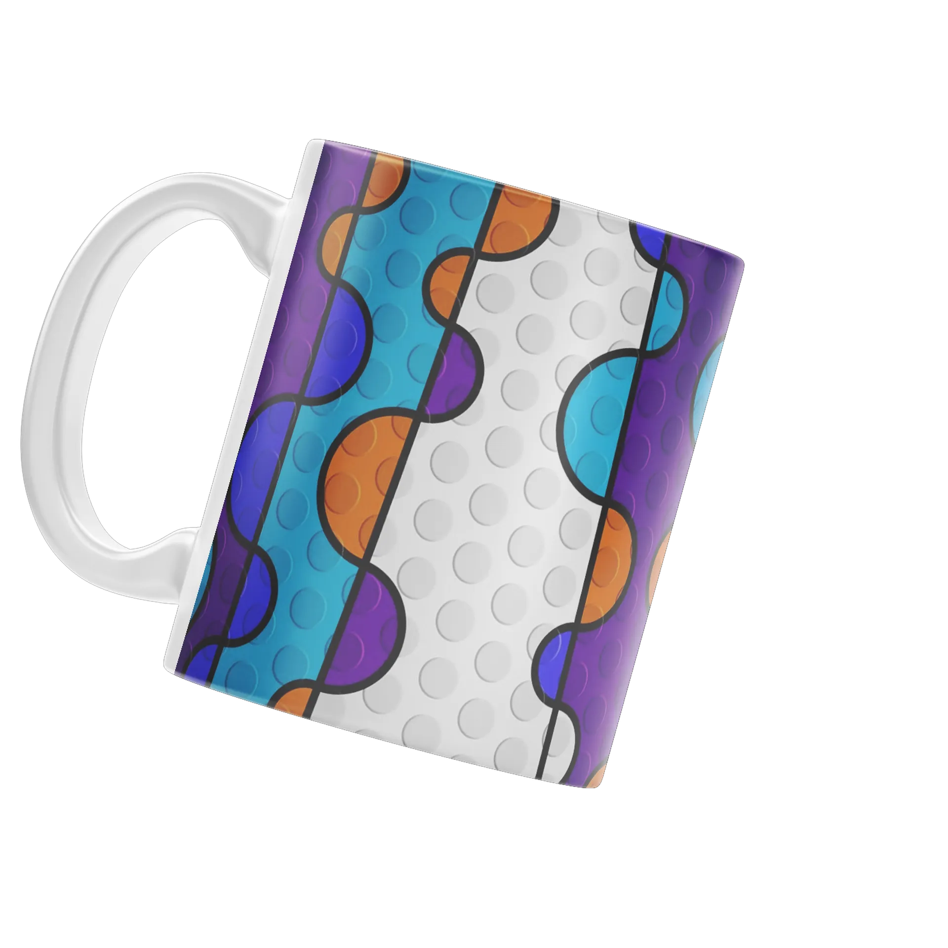 Caneca Padrão Estampa Abstracta Colors 325ml - Imagem 3
