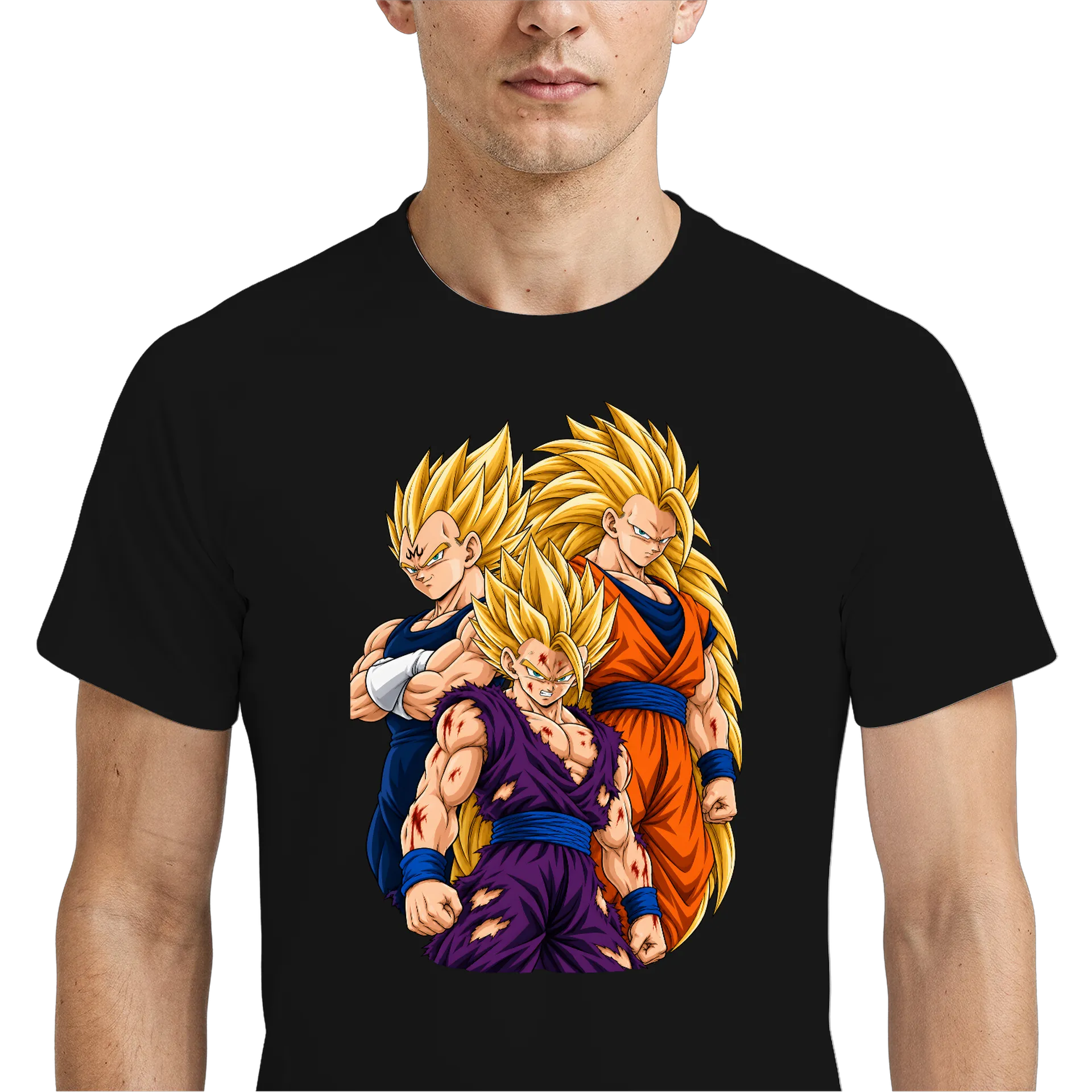 Camiseta DryFit Goku, Vegeta e Gohan - Imagem 1