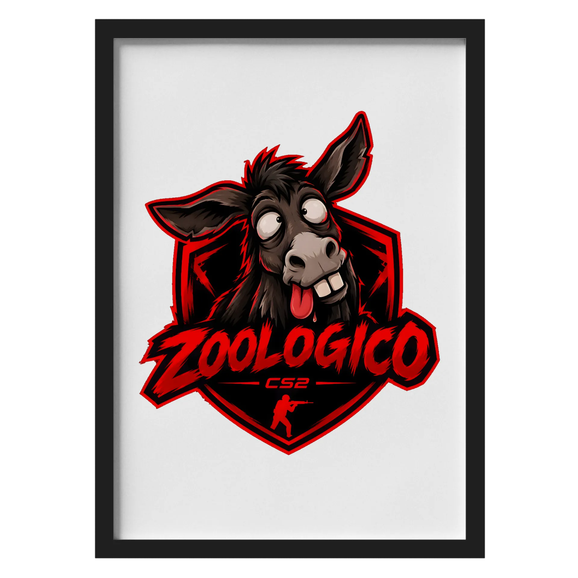 Quadro Zoológico Com Vidro - Imagem 1