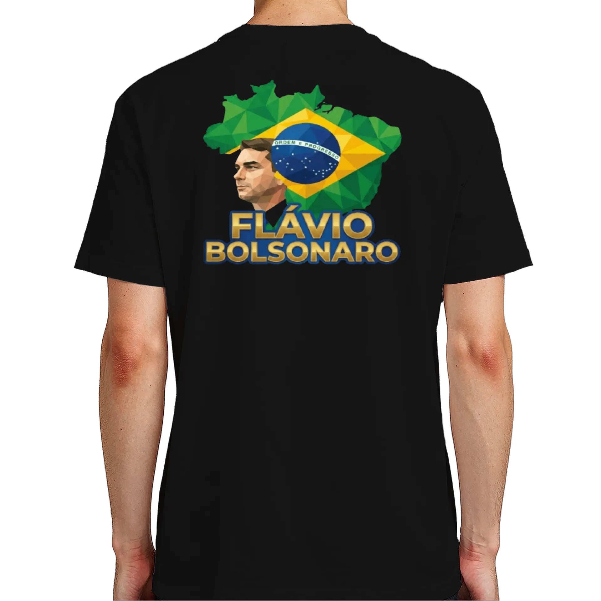 Camiseta Bandeira Do Brasil Frente Bolsonaro 100% Algodão - Imagem 7